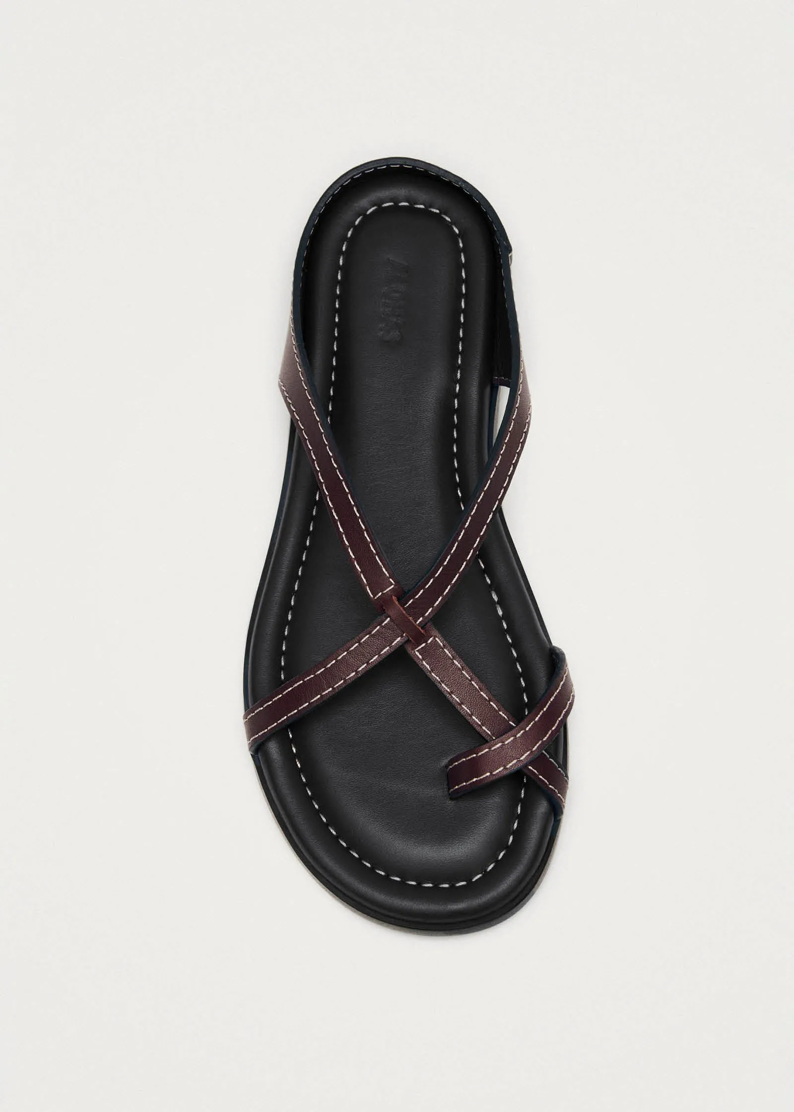 Pedra Burgundy Leather Sandals sold by Alohas product image thumbnail 5
