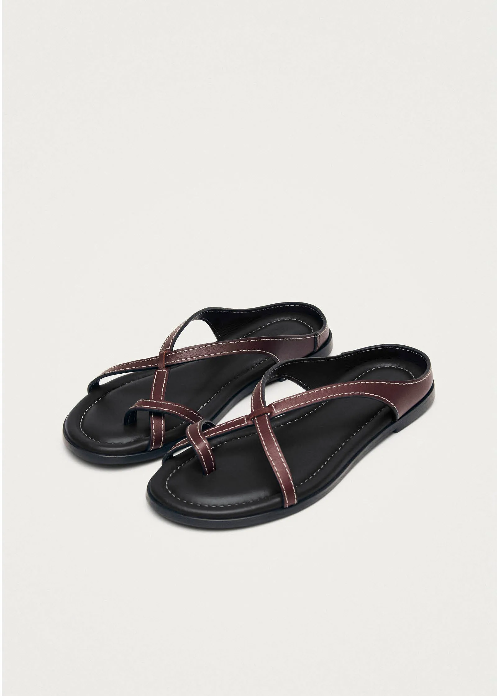 Pedra Burgundy Leather Sandals sold by Alohas product image thumbnail 2