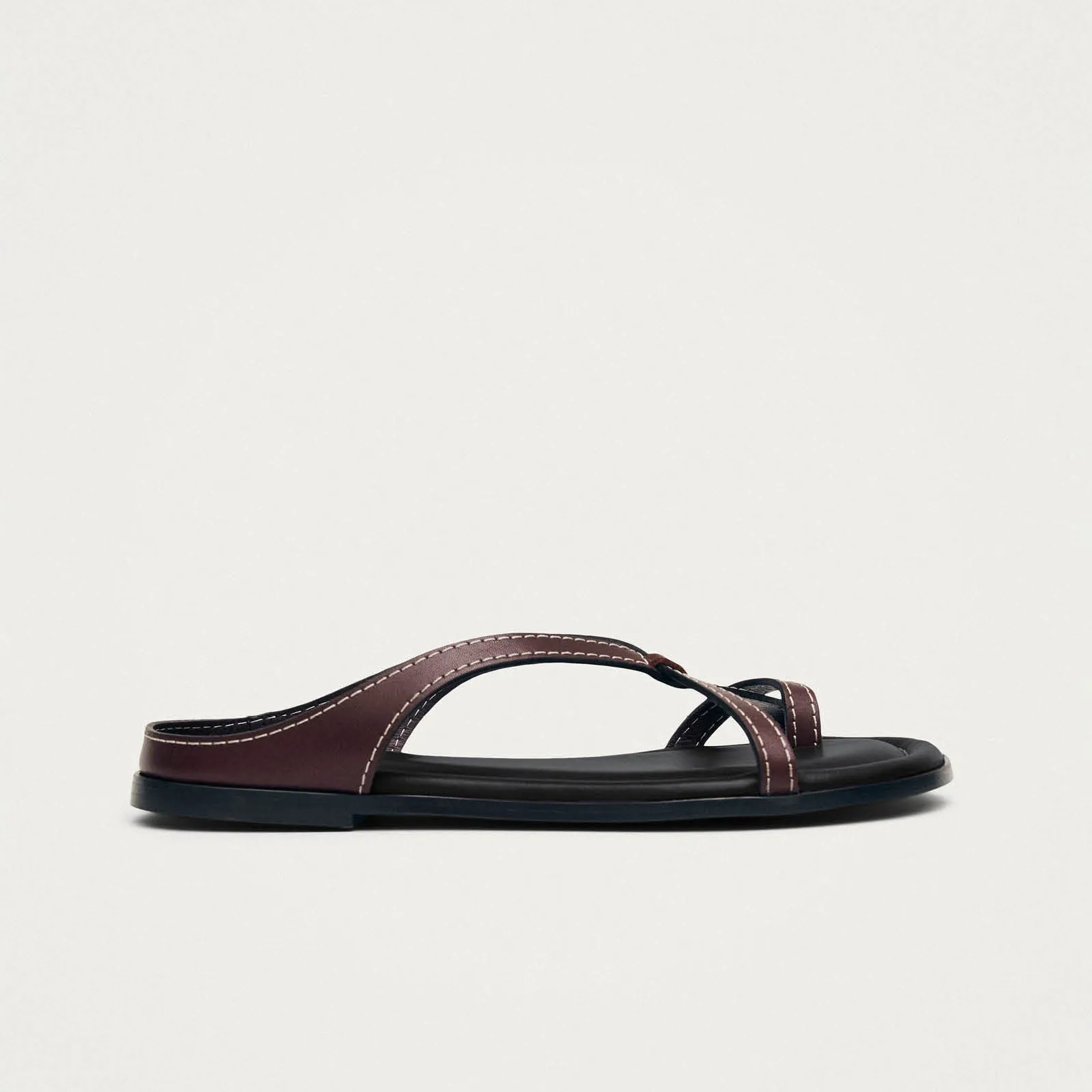 Pedra Burgundy Leather Sandals sold by Alohas product image thumbnail 3