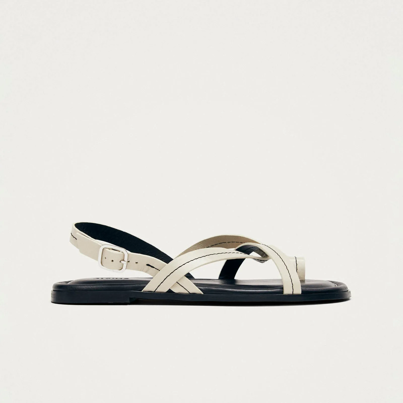 Isla Cream Leather Sandals sold by Alohas product image thumbnail 3