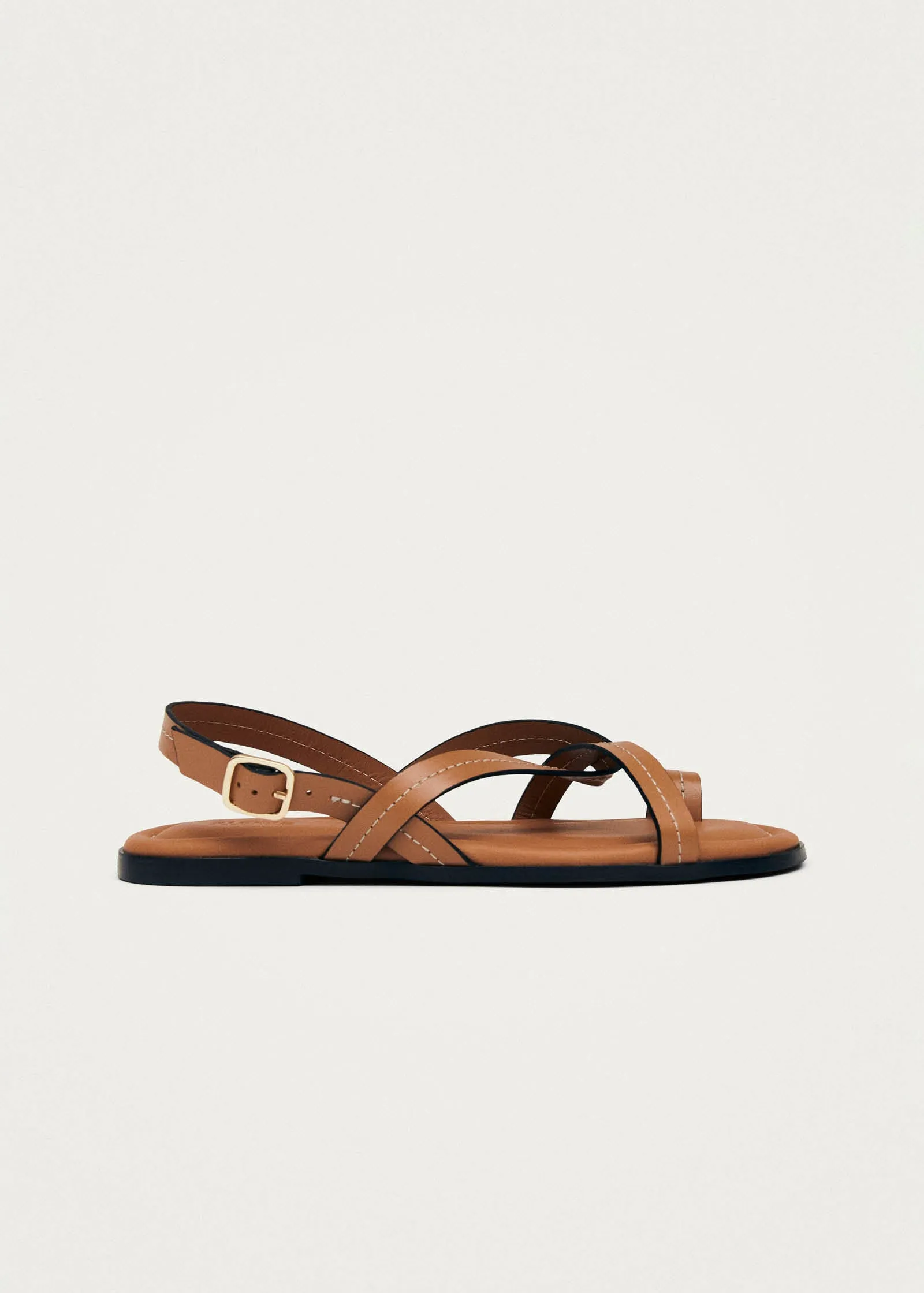 Isla Tan Leather Sandals sold by Alohas