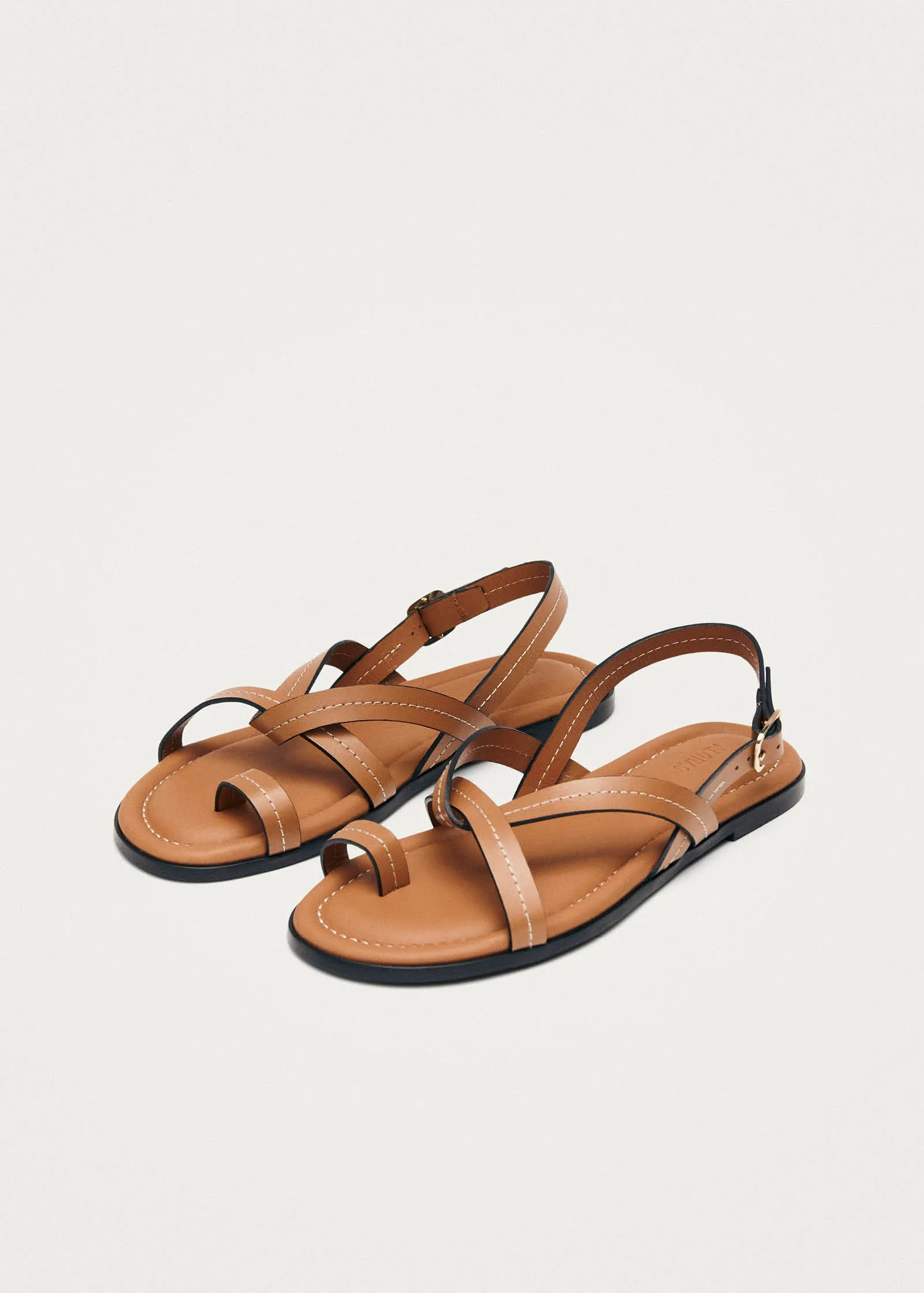 Isla Tan Leather Sandals sold by Alohas product image thumbnail 2