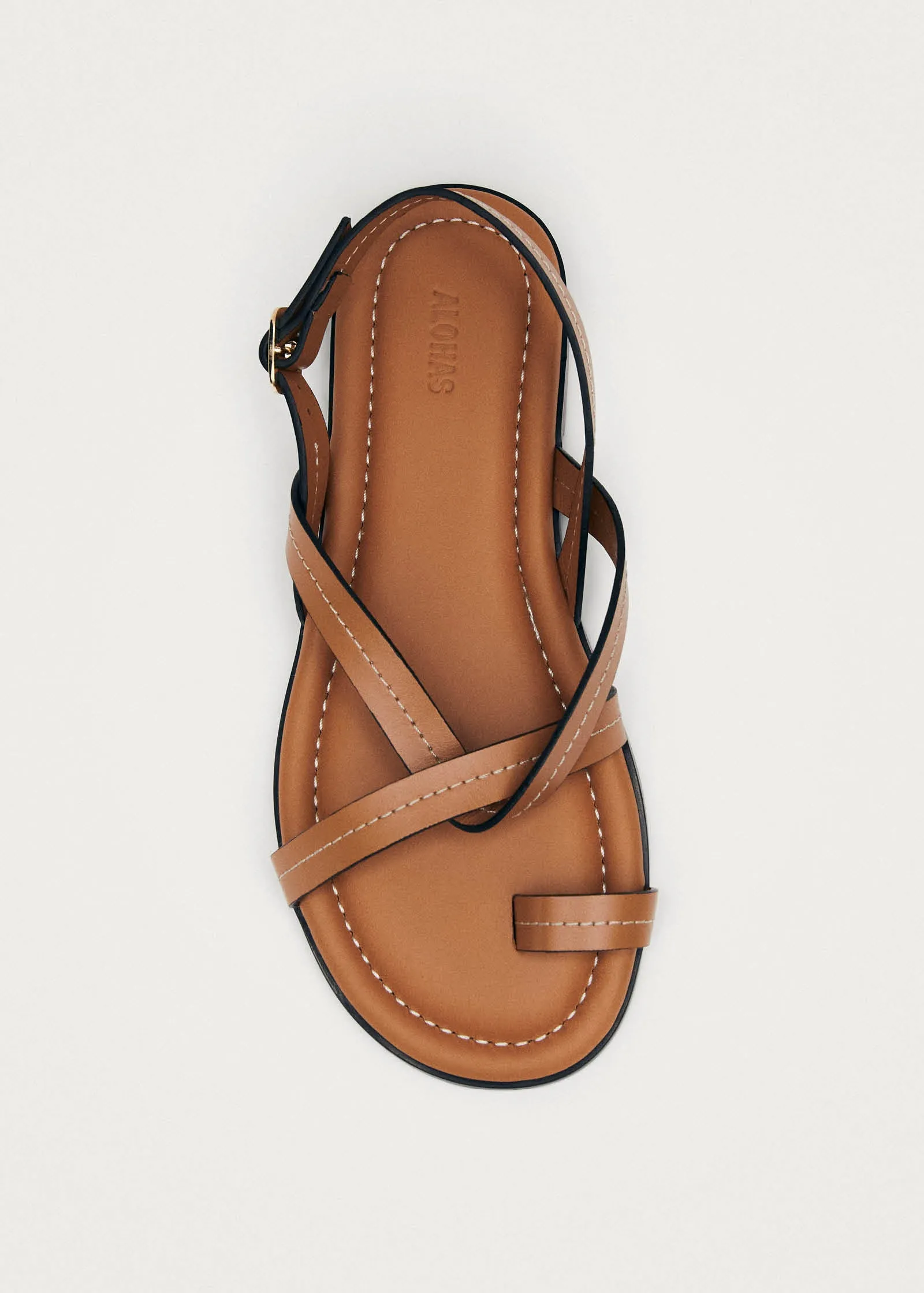 Isla Tan Leather Sandals sold by Alohas product image thumbnail 5
