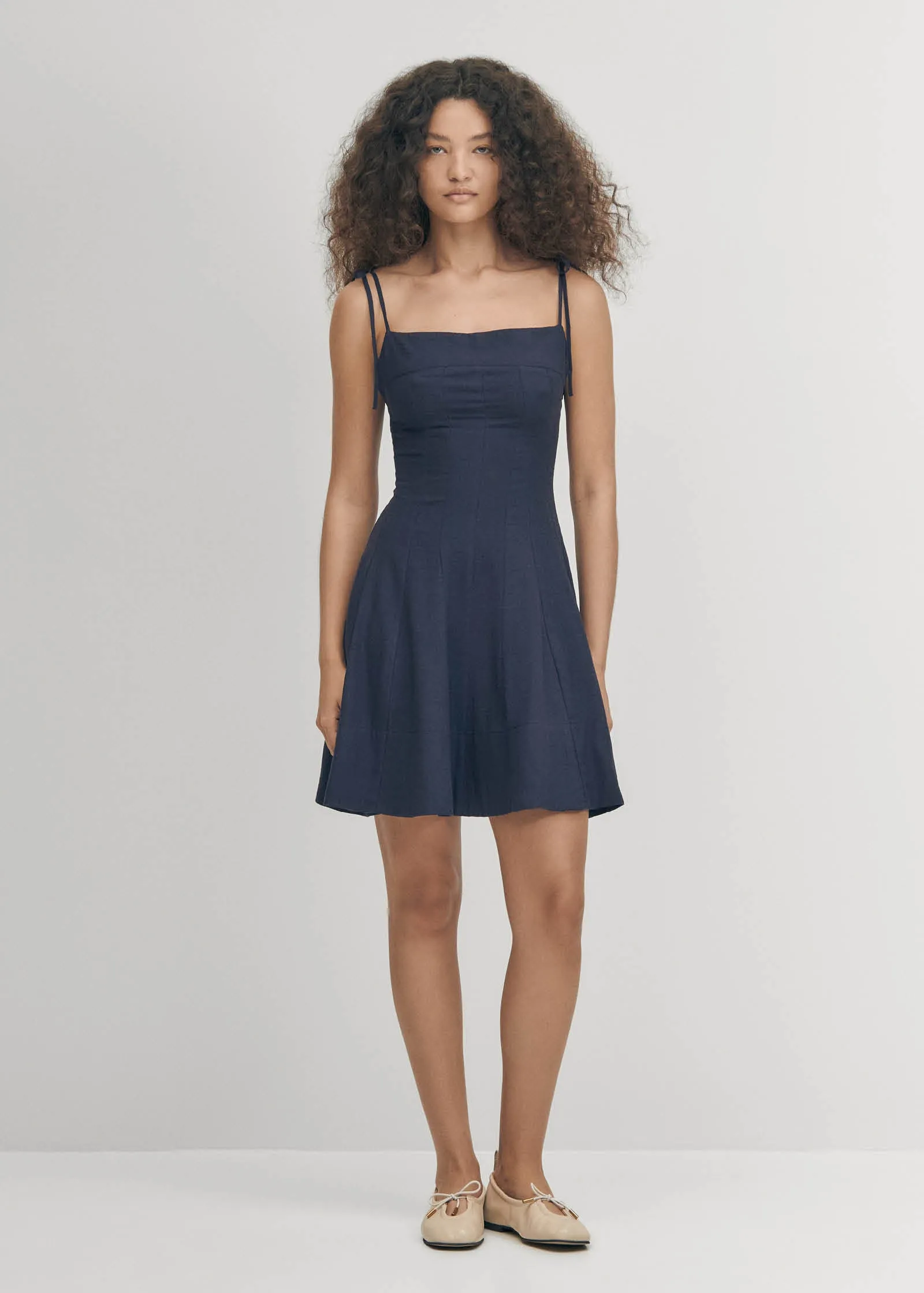 Roxana Navy Dress sold by Alohas