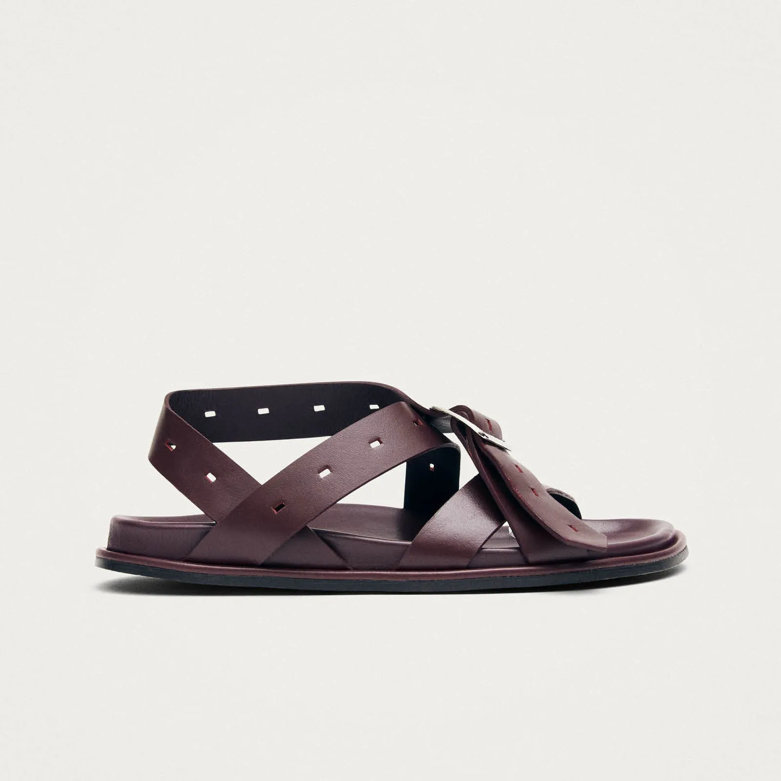 Broome Burgundy Leather Sandals sold by Alohas product image thumbnail 3