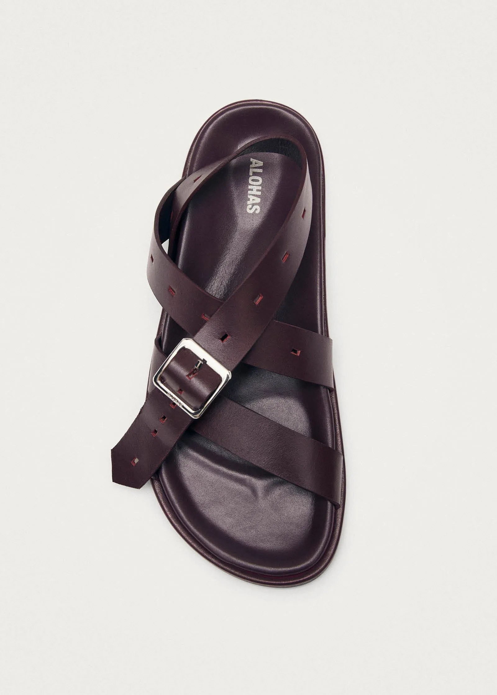 Broome Burgundy Leather Sandals sold by Alohas product image thumbnail 5