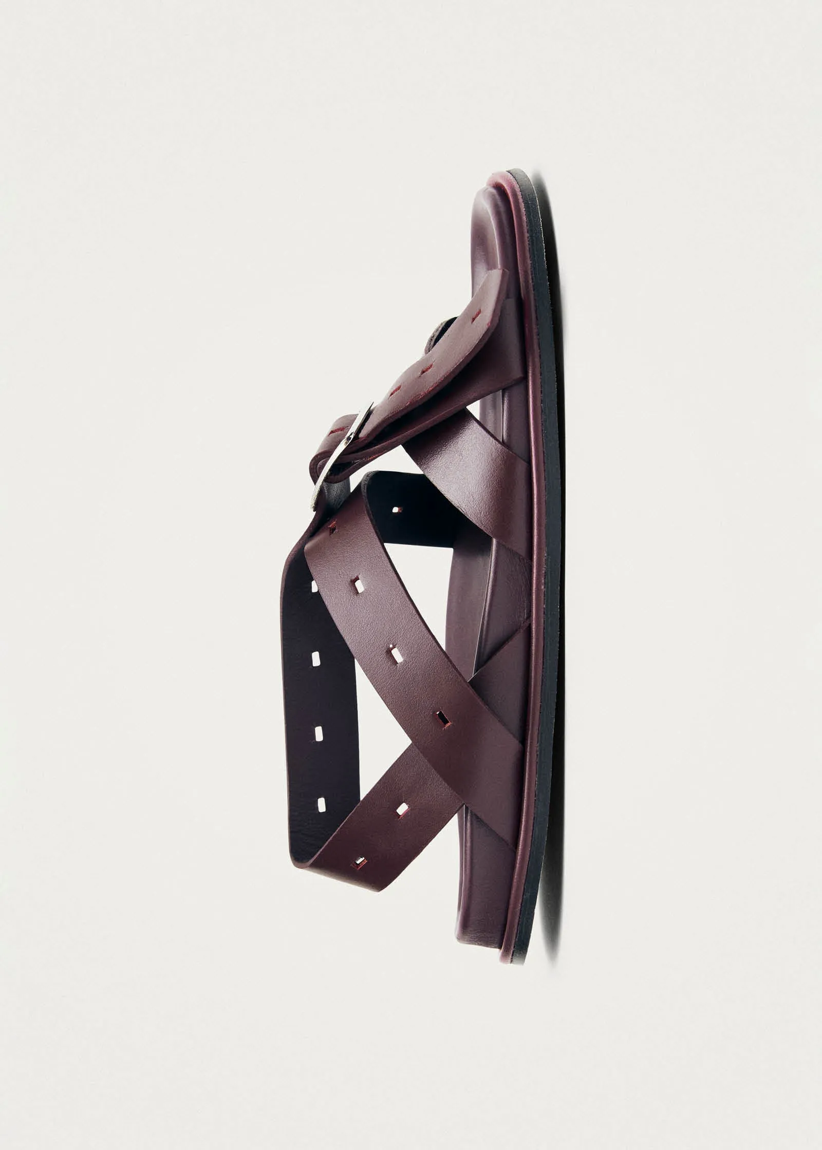 Broome Burgundy Leather Sandals sold by Alohas product image thumbnail 4