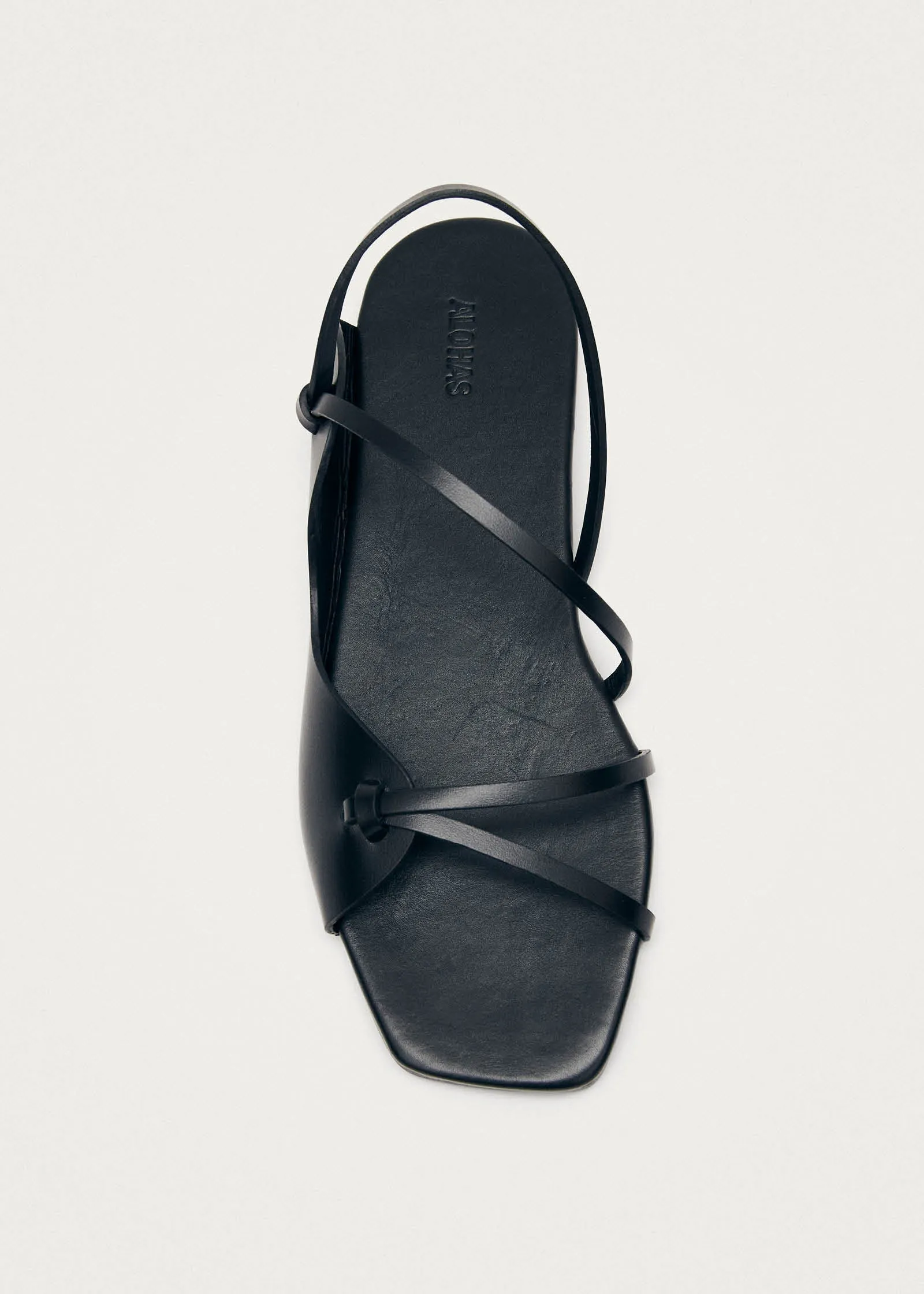 Minae Black Leather Sandals sold by Alohas product image thumbnail 5