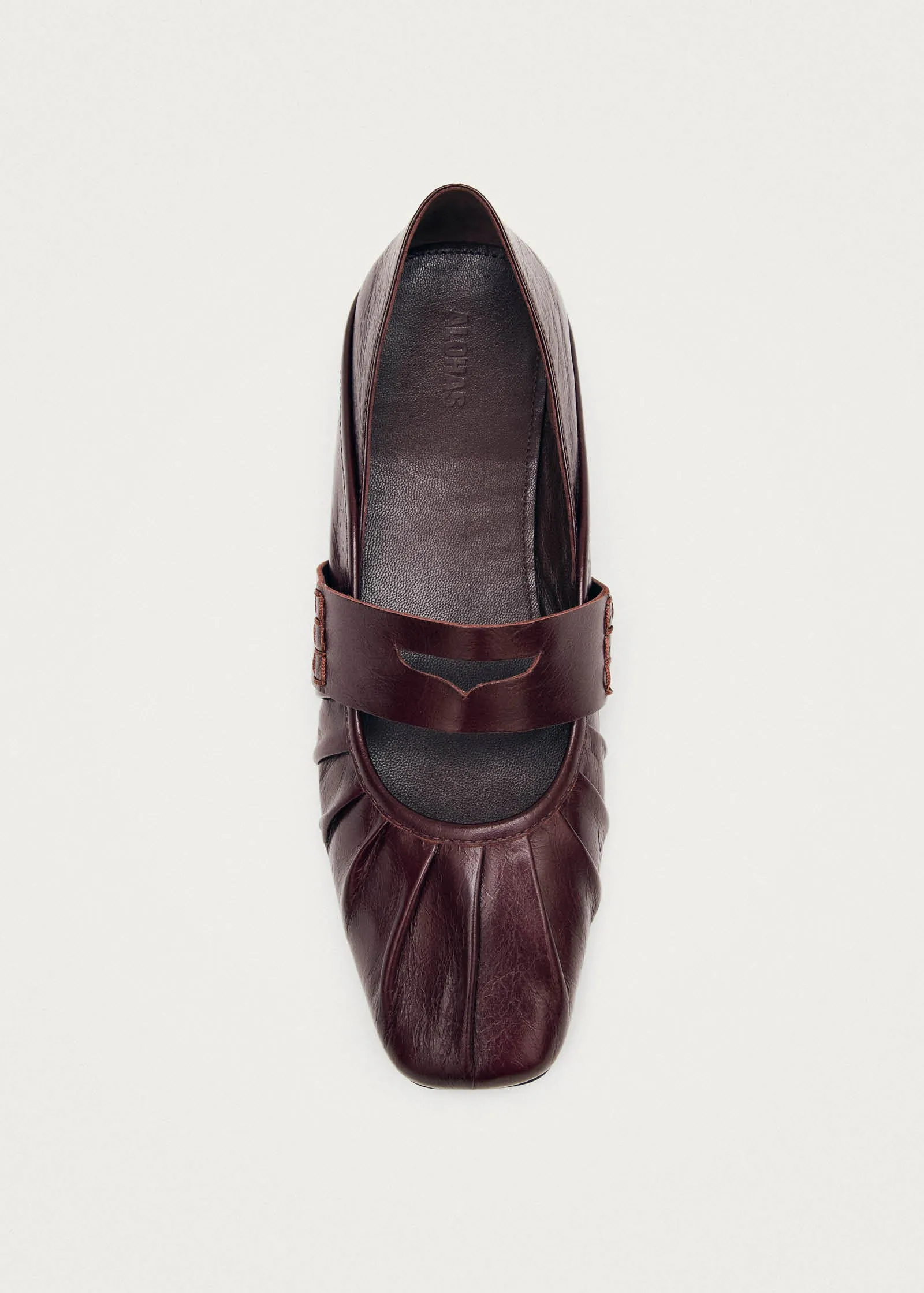 Bargo Burgundy Leather Ballet Flats sold by Alohas product image thumbnail 5