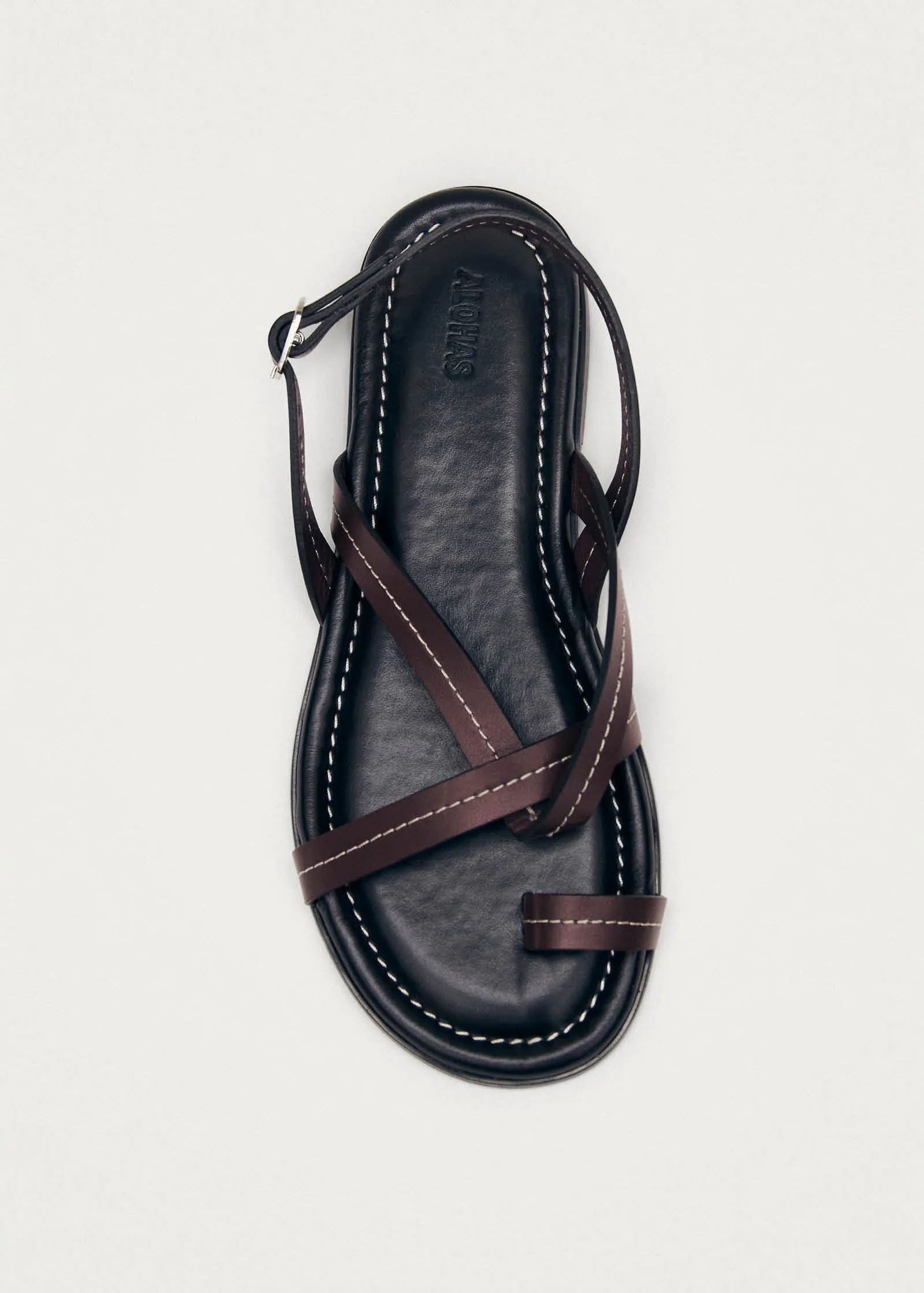 Isla Burgundy Leather Sandals sold by Alohas product image thumbnail 5