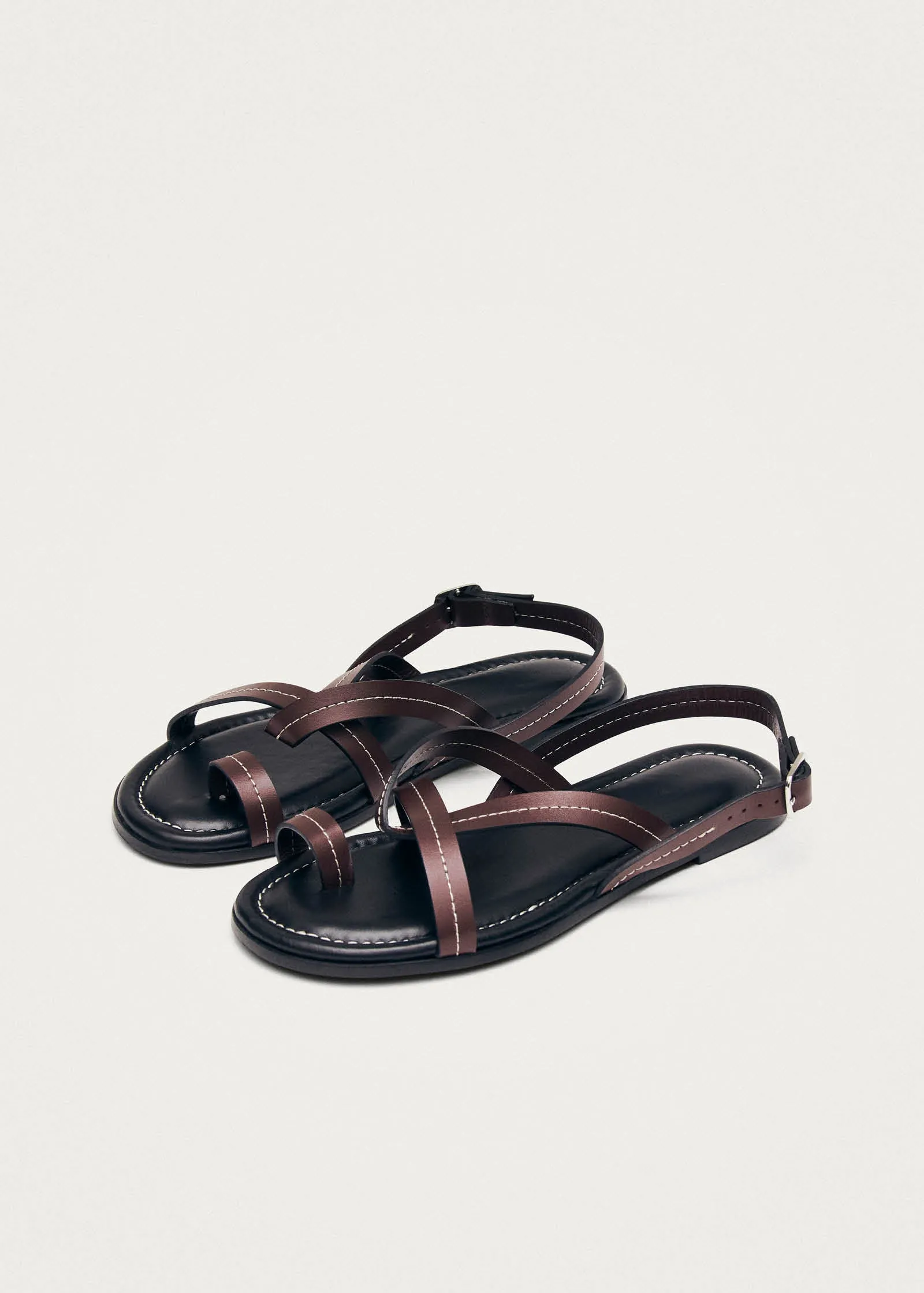 Isla Burgundy Leather Sandals sold by Alohas product image thumbnail 2