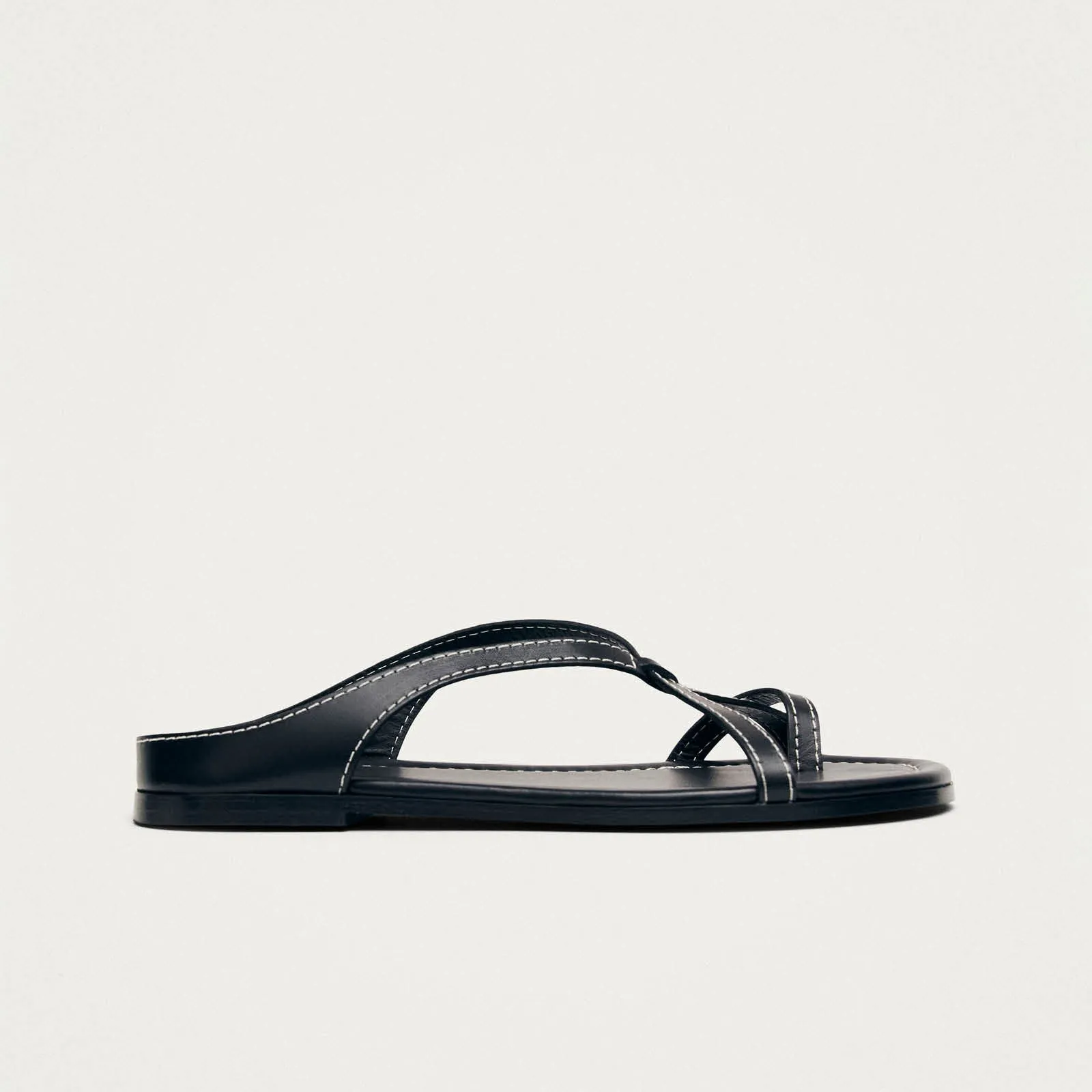 Pedra Black Leather Sandals sold by Alohas product image thumbnail 3