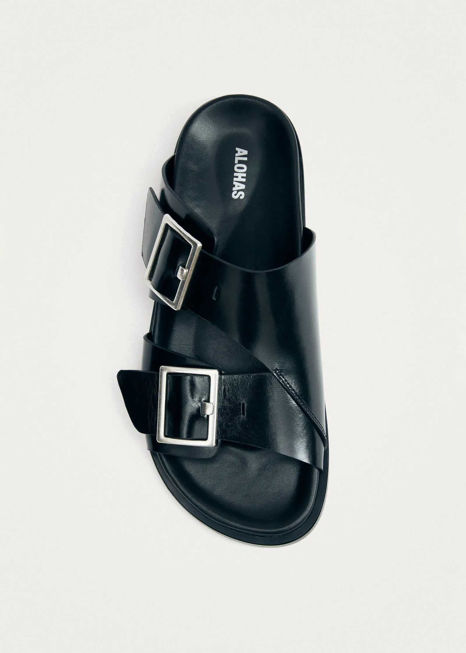 Alba Black Leather Sandals sold by Alohas product image thumbnail 5