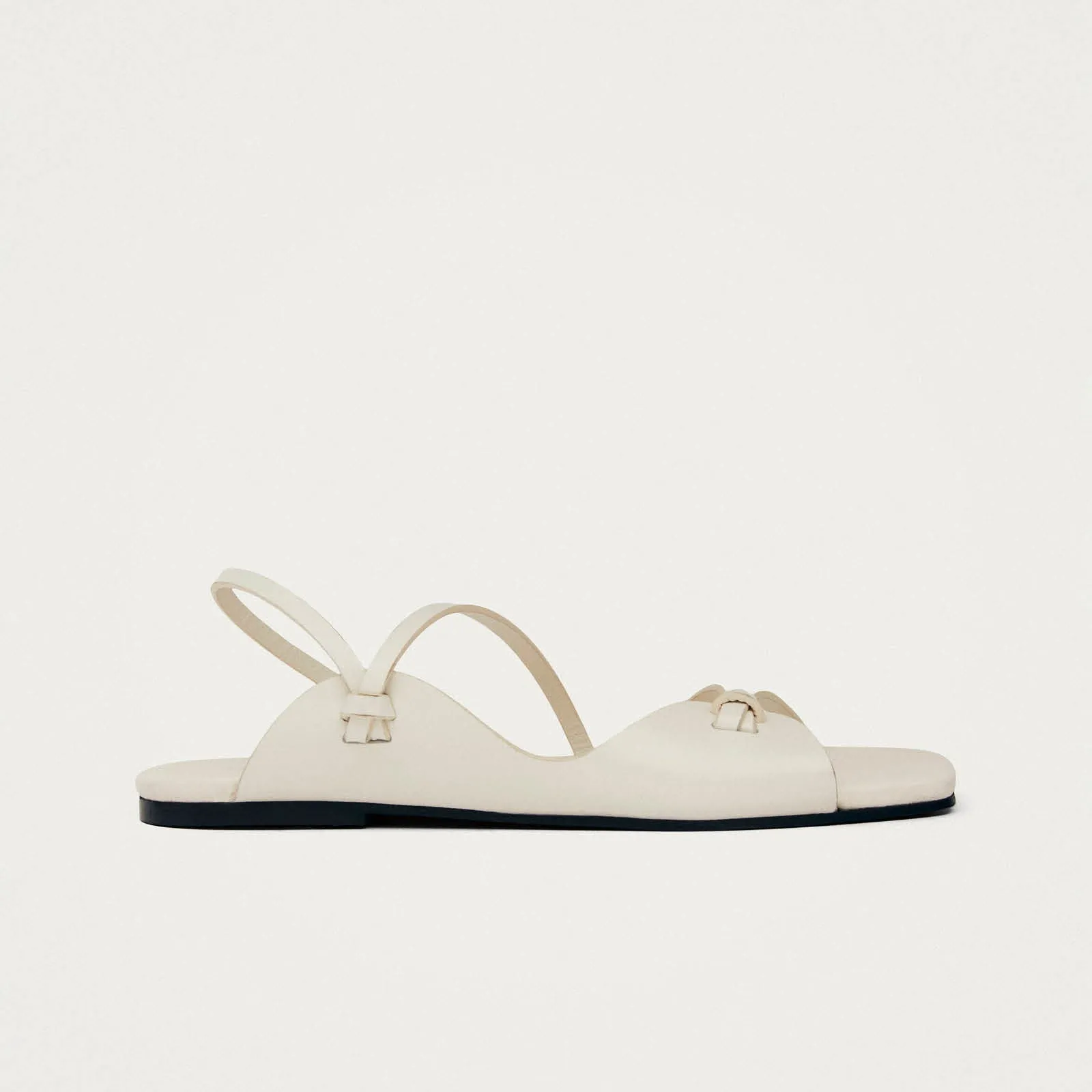 Minae Cream Leather Sandals sold by Alohas product image thumbnail 3