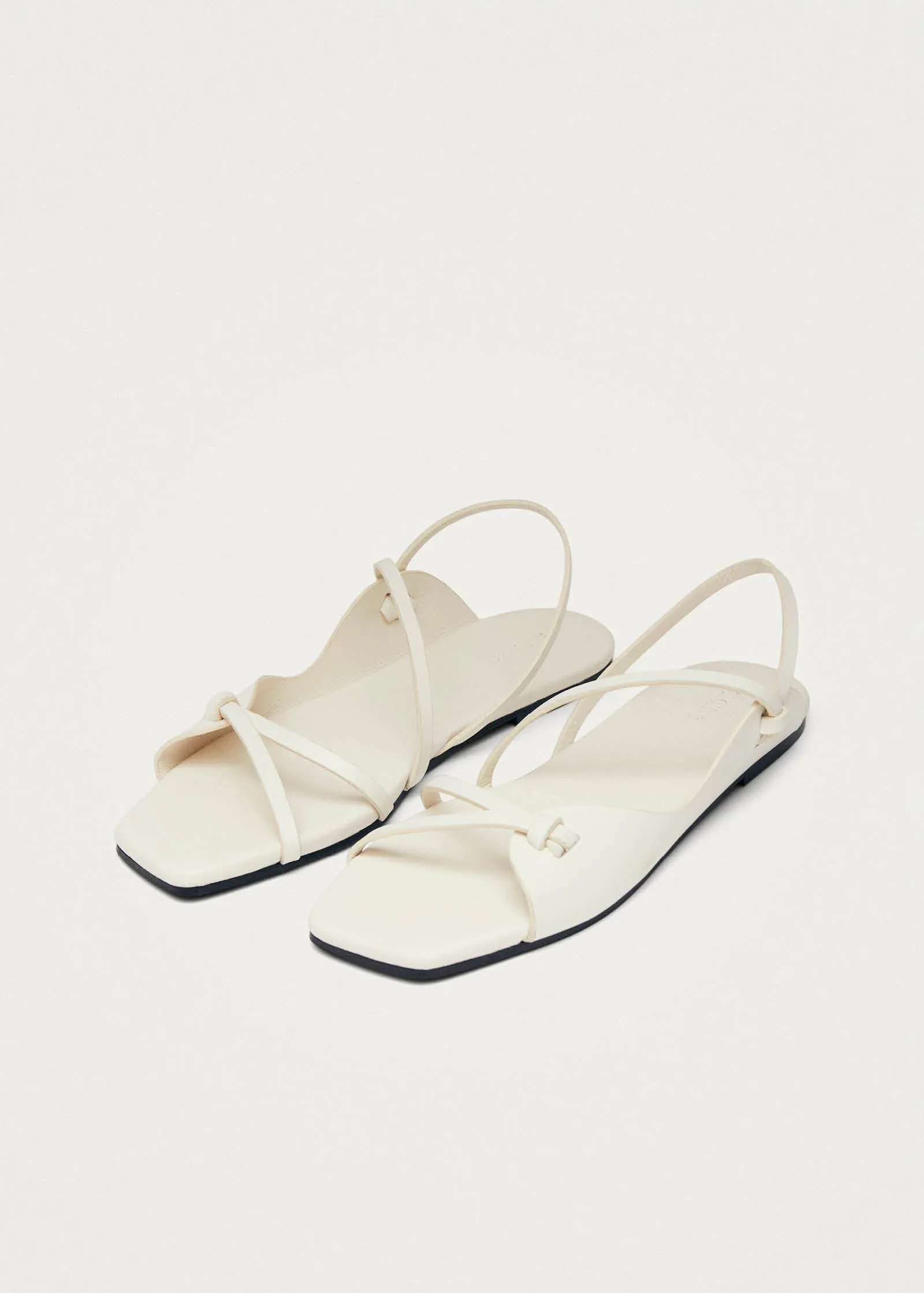 Minae Cream Leather Sandals sold by Alohas product image thumbnail 2