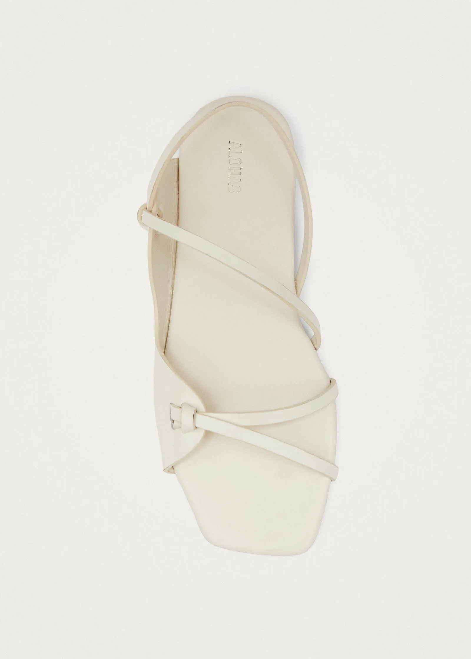 Minae Cream Leather Sandals sold by Alohas product image thumbnail 5