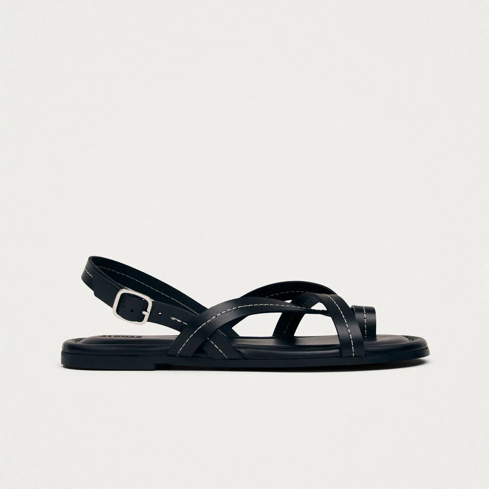 Isla Black Leather Sandals sold by Alohas product image thumbnail 3