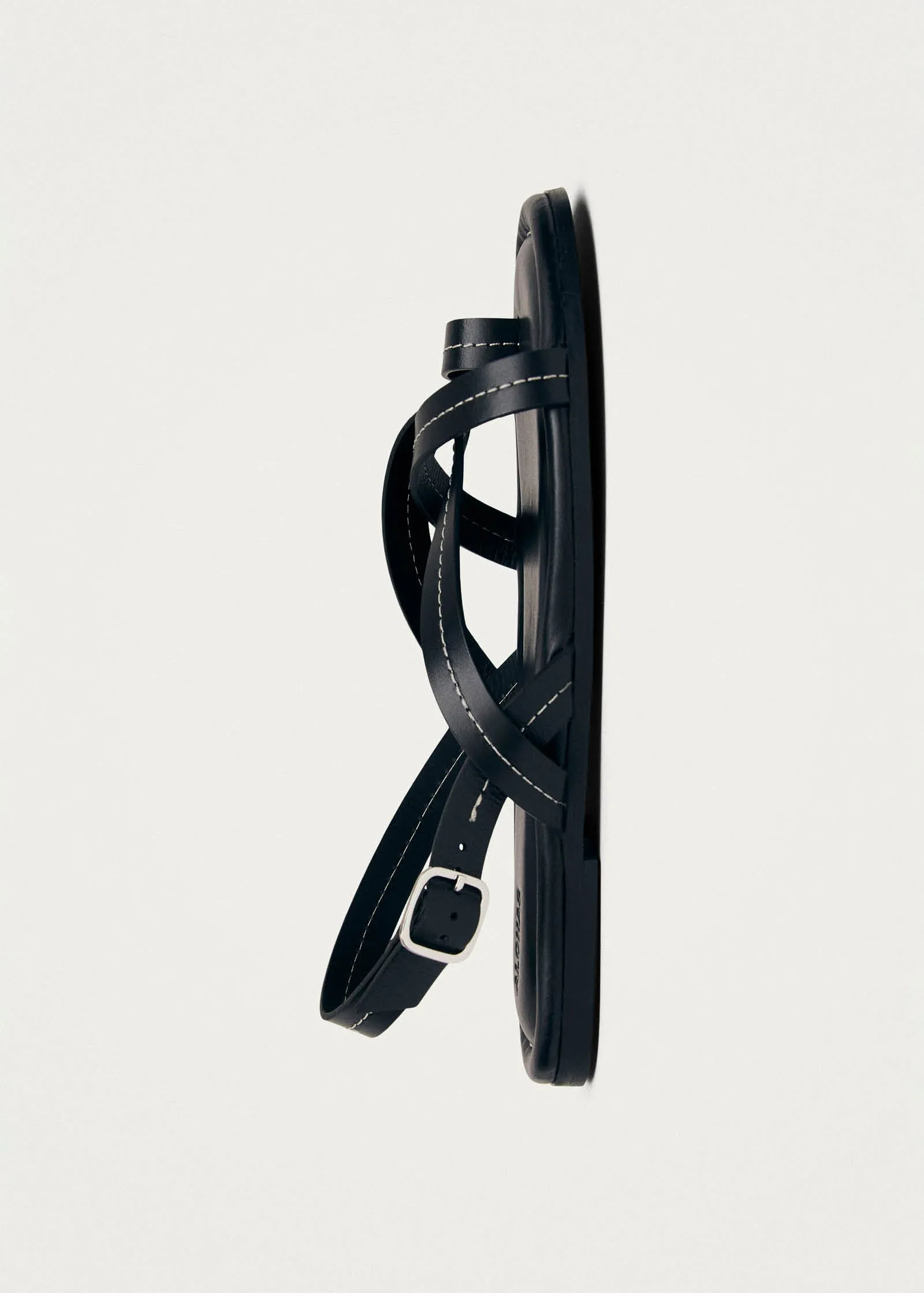 Isla Black Leather Sandals sold by Alohas product image thumbnail 4