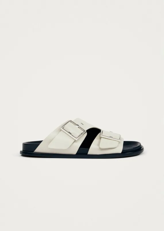 Alba Cream Leather Sandals sold by Alohas