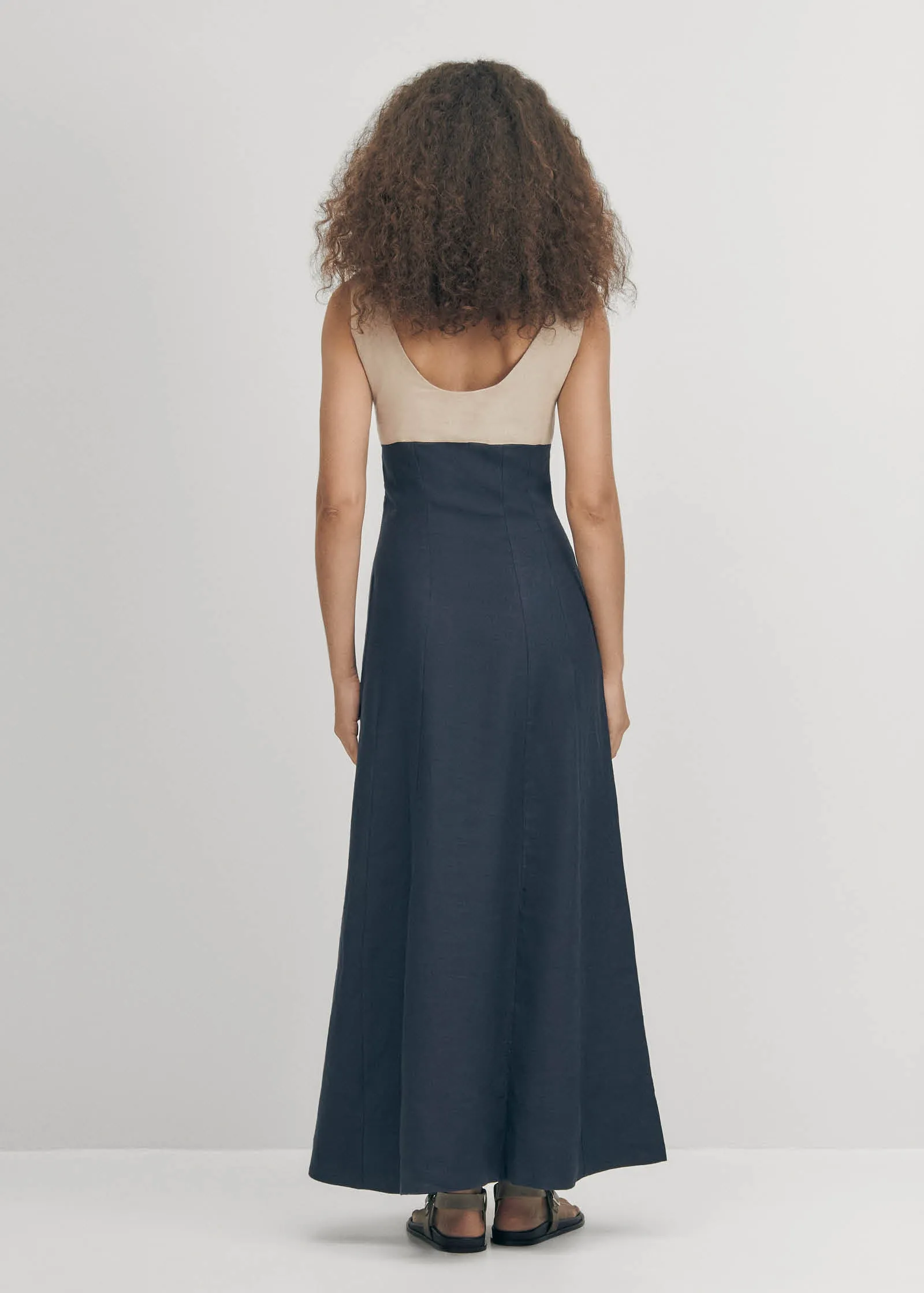 Olimpia Bicolor Navy Cream Dress sold by Alohas product image thumbnail 4