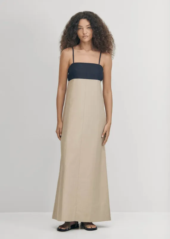 Alana Bicolor Navy Cream Dress sold by Alohas