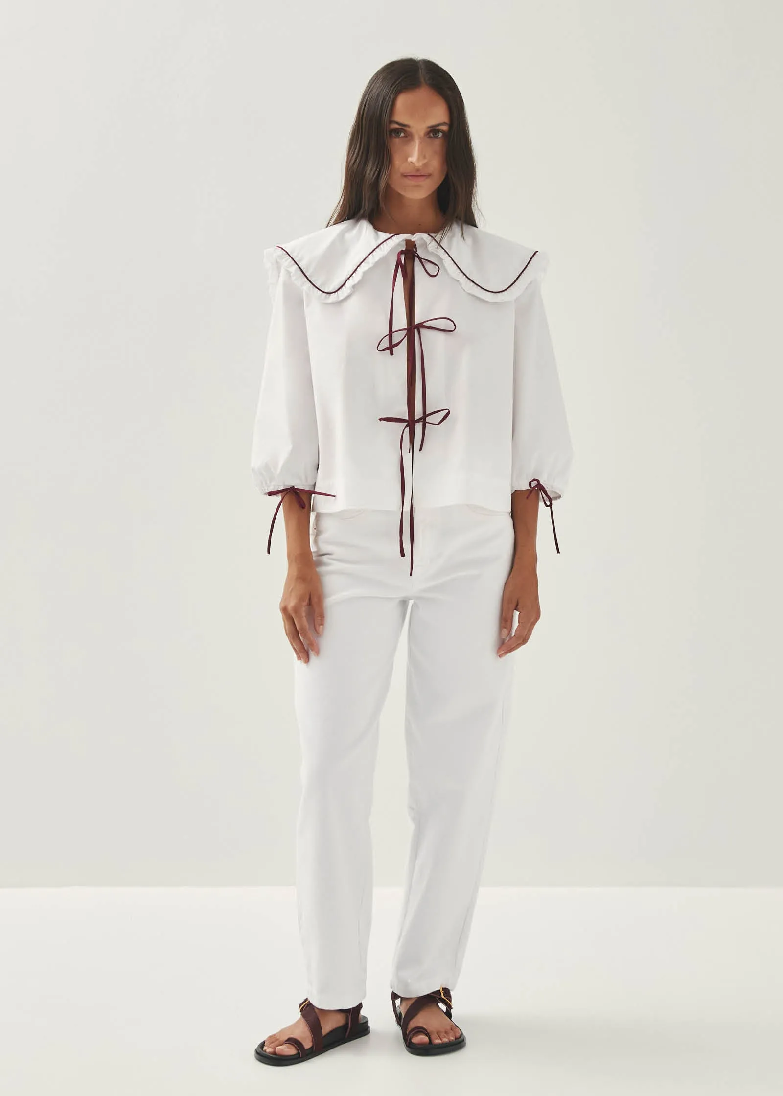 Airi White Blouse sold by Alohas