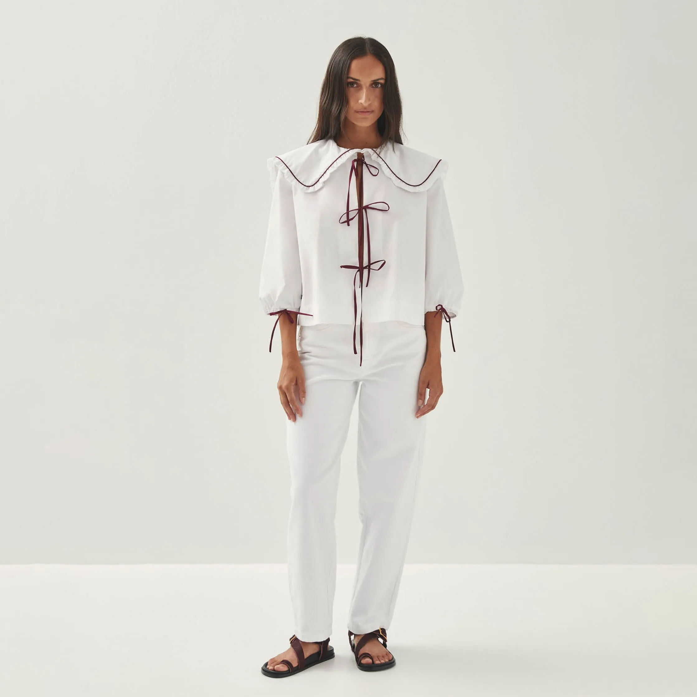 Airi White Blouse sold by Alohas product image thumbnail 3