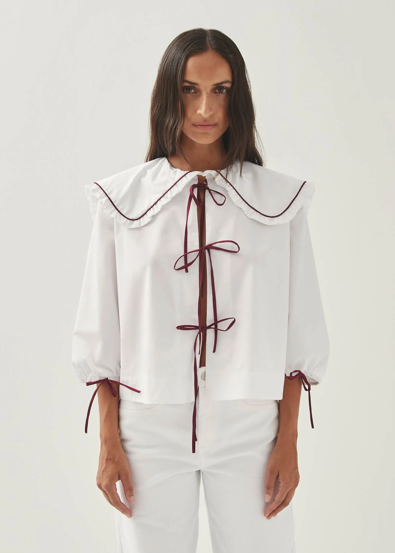 Airi White Blouse sold by Alohas product image thumbnail 5
