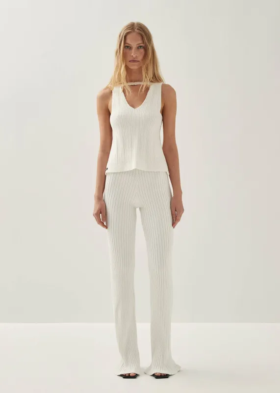 Temis White Tricot Top sold by Alohas