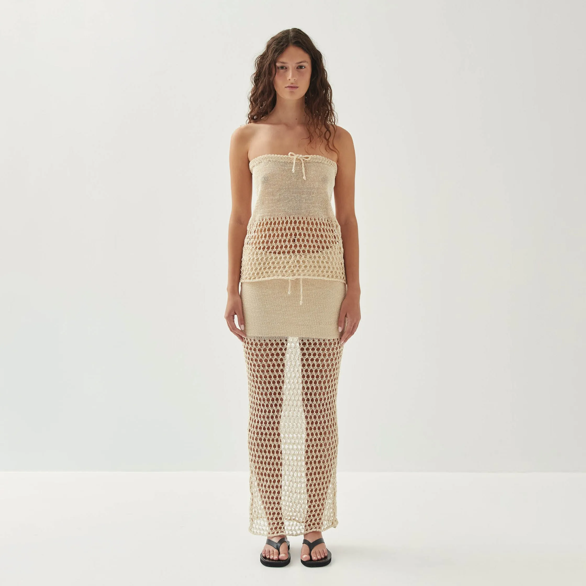 Fabiola Ecru Tricot Top sold by Alohas product image thumbnail 3