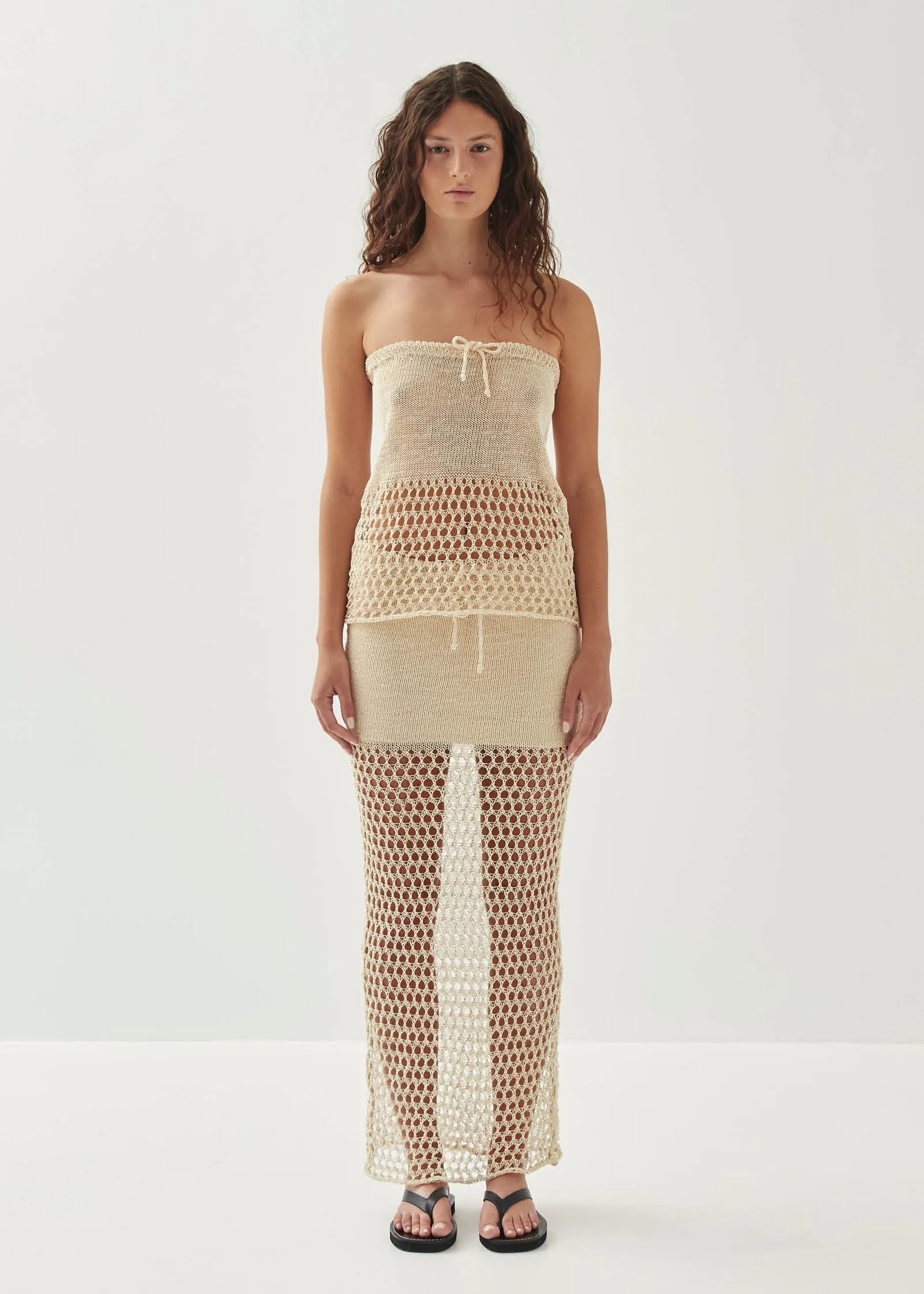 Fabiola Ecru Tricot Top sold by Alohas