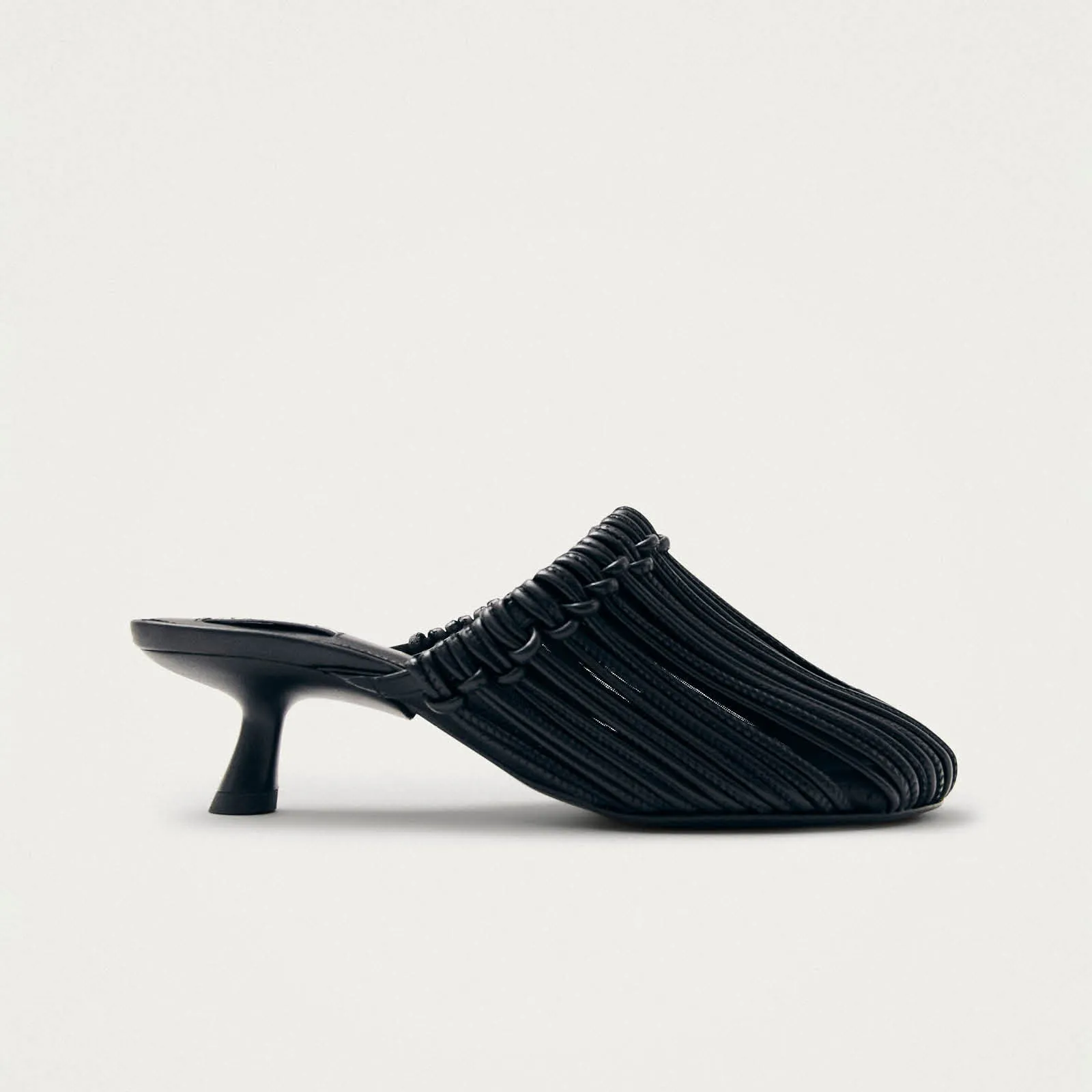 Gleea Black Leather Mules sold by Alohas product image thumbnail 3
