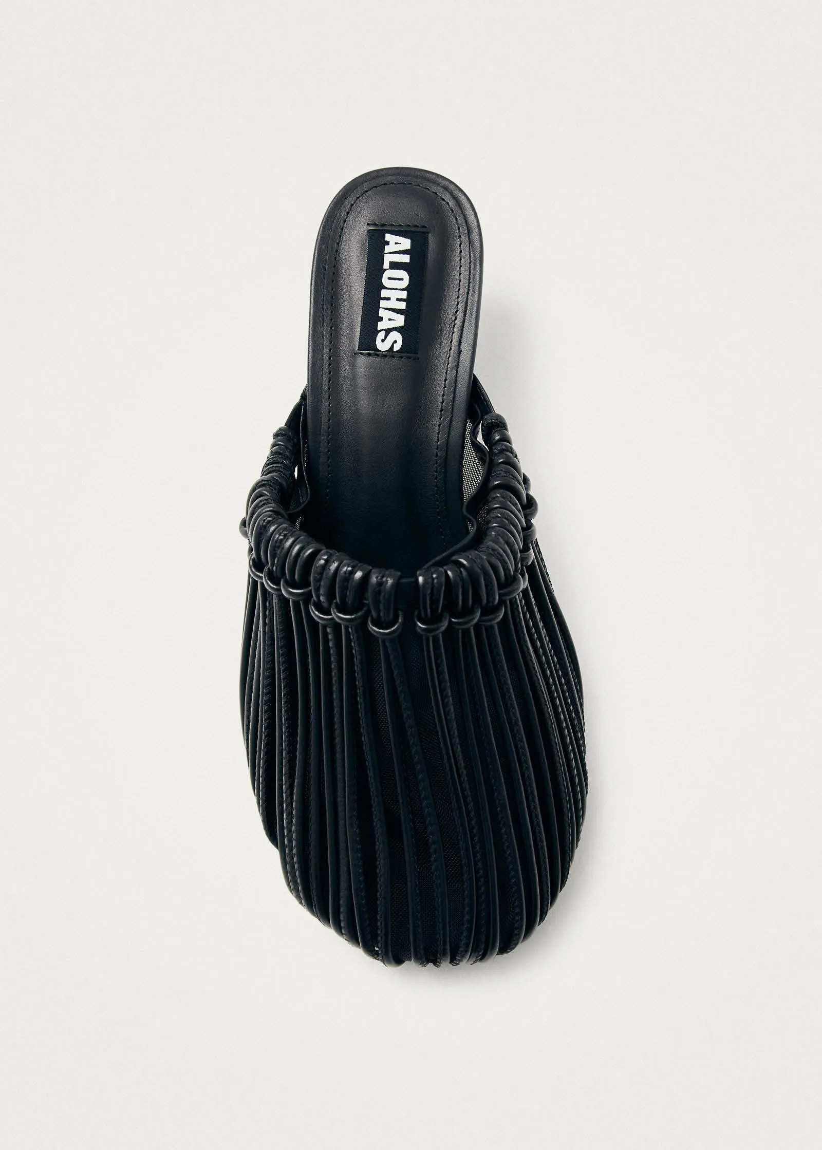 Gleea Black Leather Mules sold by Alohas product image thumbnail 5