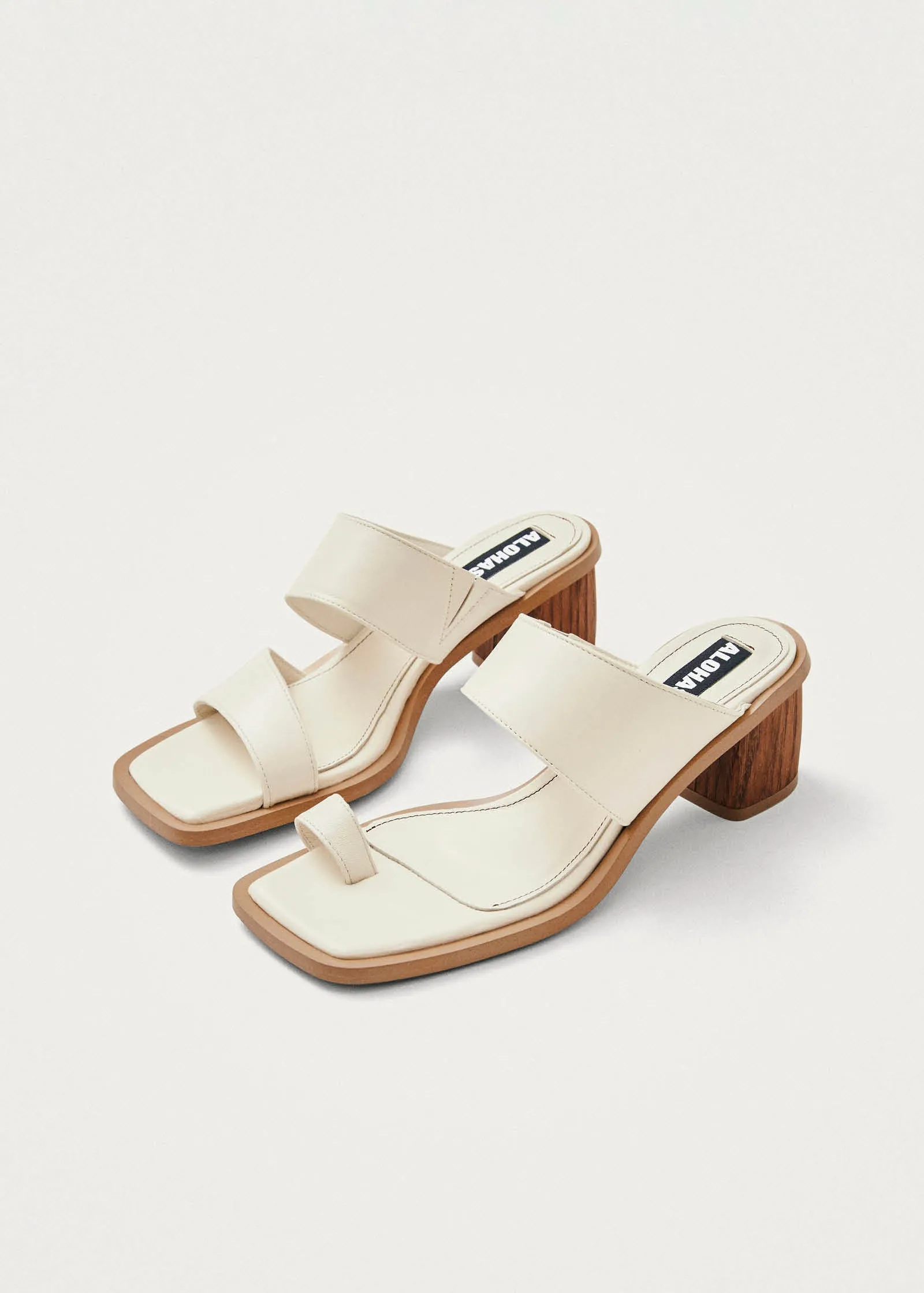 Gabin Cream Leather Sandals sold by Alohas product image thumbnail 2