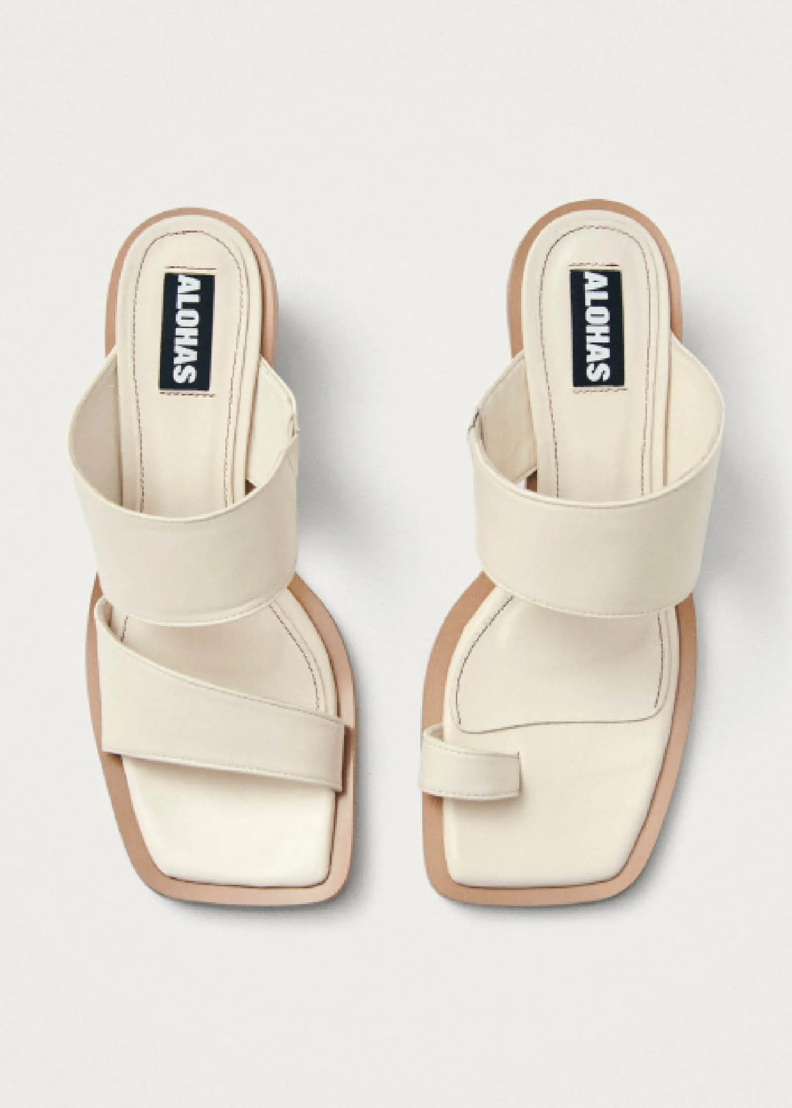Gabin Cream Leather Sandals sold by Alohas product image thumbnail 4