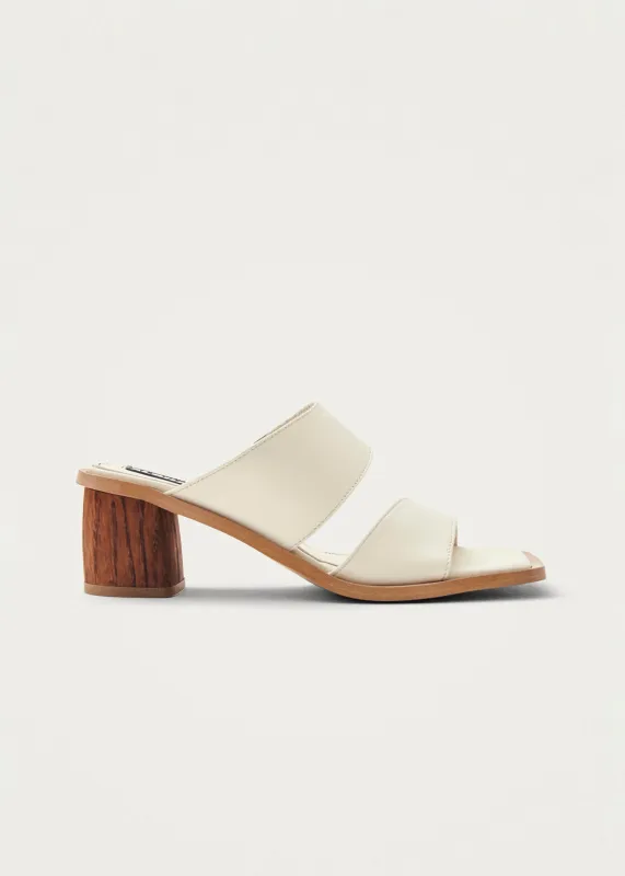 Gabin Cream Leather Sandals sold by Alohas