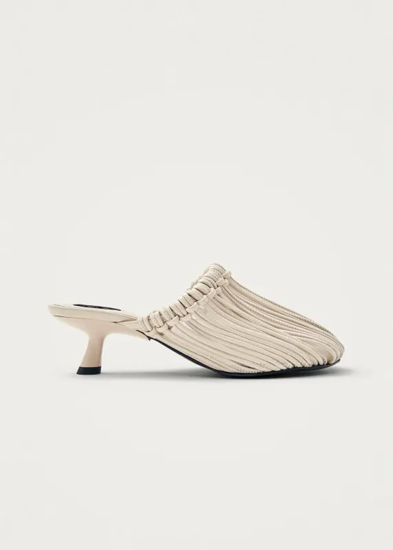 Gleea White Leather Mules sold by Alohas
