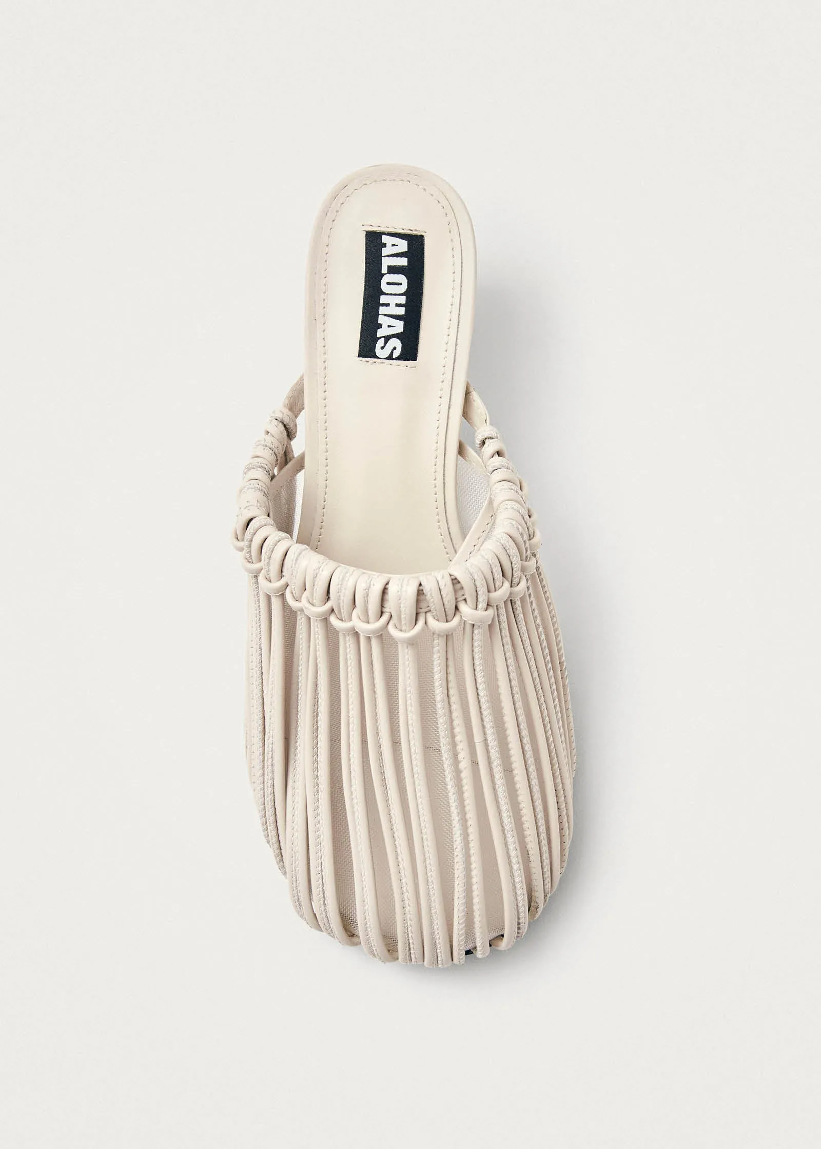 Gleea White Leather Mules sold by Alohas product image thumbnail 5
