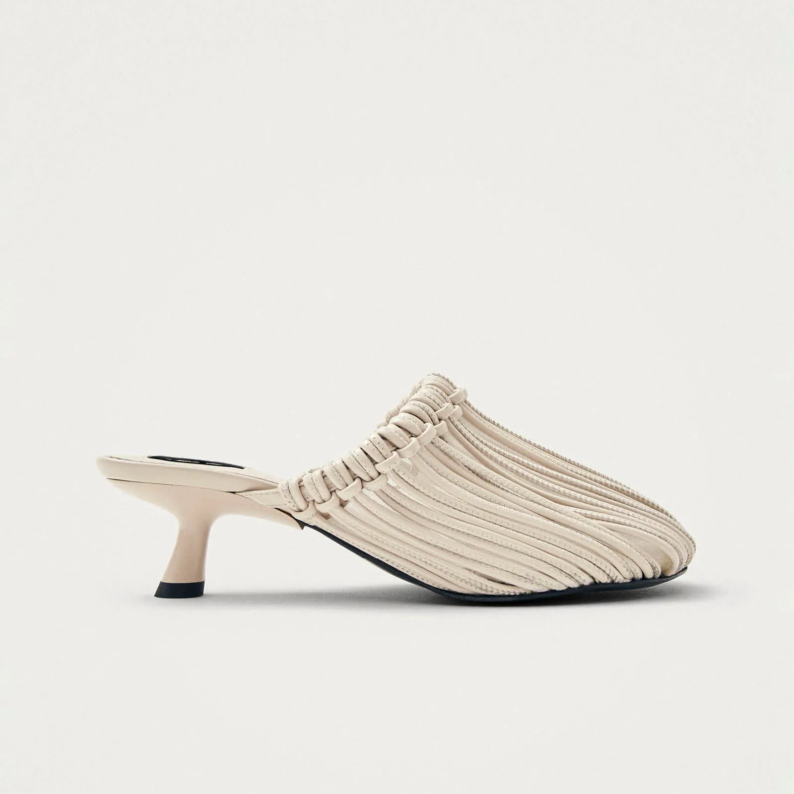 Gleea White Leather Mules sold by Alohas product image thumbnail 3