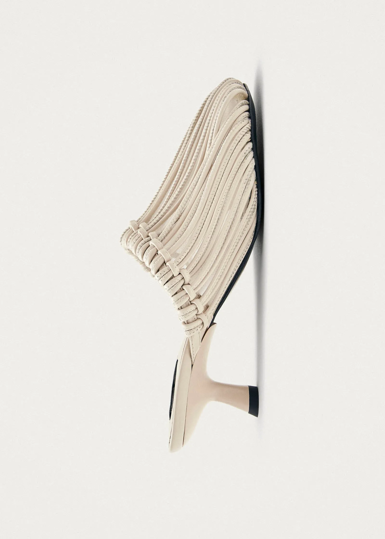 Gleea White Leather Mules sold by Alohas product image thumbnail 4