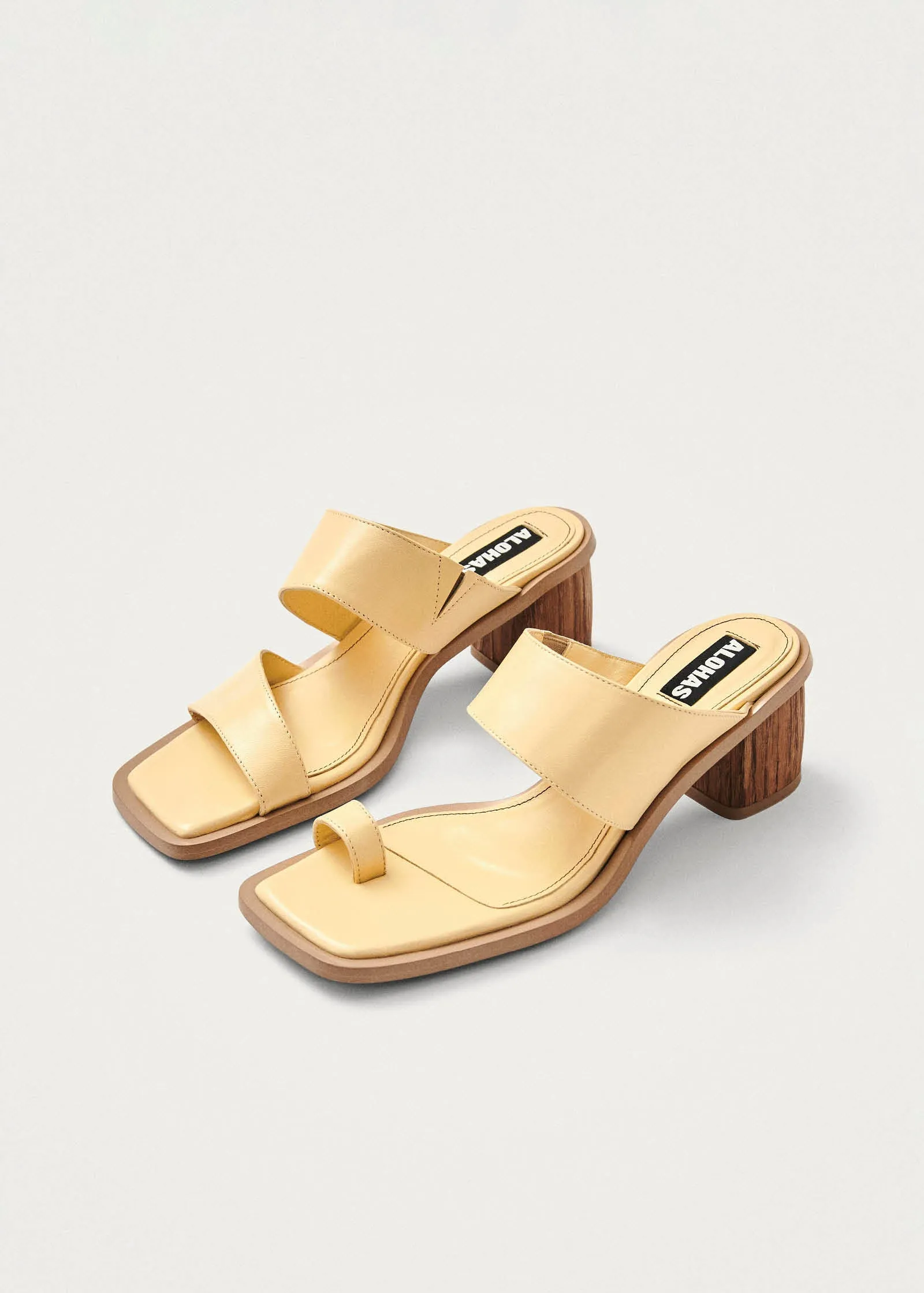 Gabin Yellow Leather Sandals sold by Alohas product image thumbnail 2