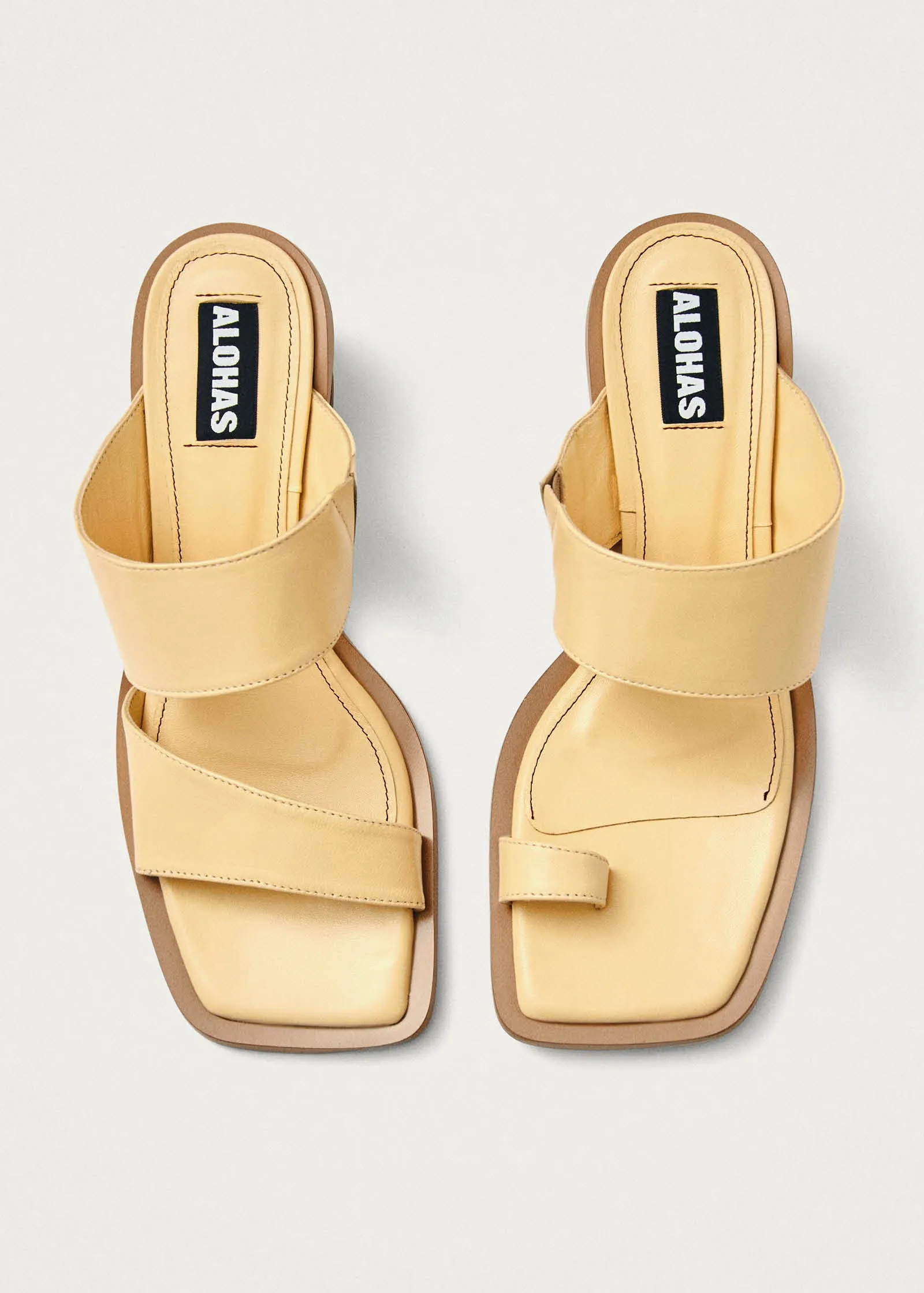 Gabin Yellow Leather Sandals sold by Alohas product image thumbnail 4