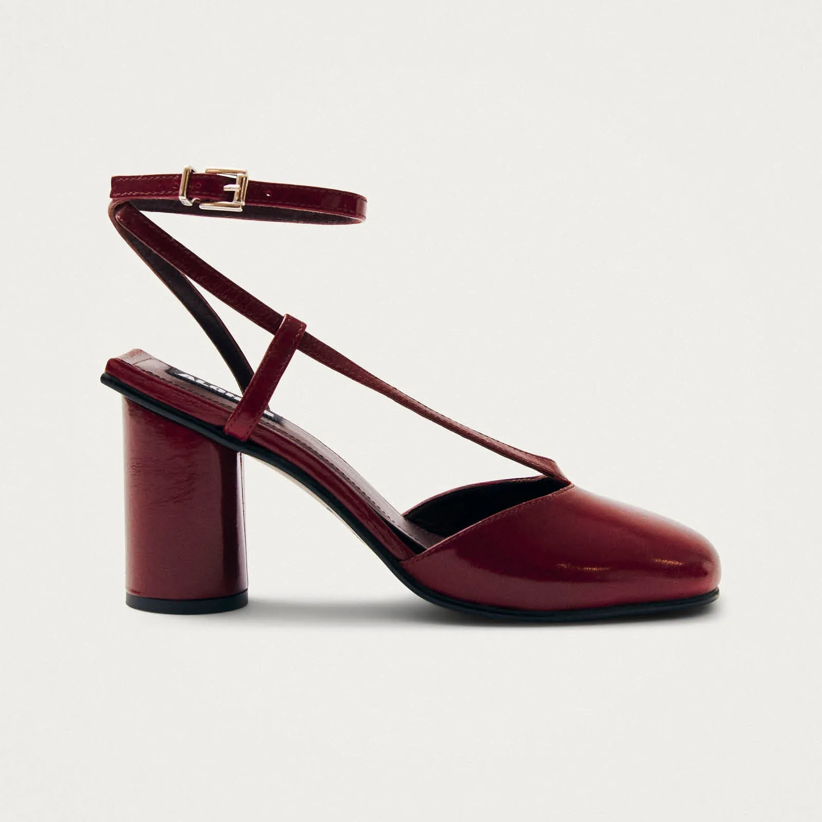 Dara Onix Burgundy Leather Pumps sold by Alohas product image thumbnail 3