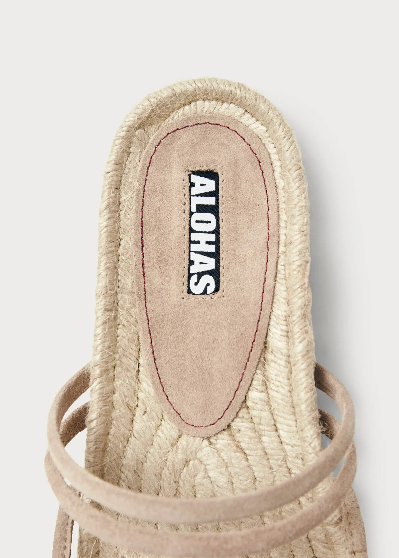 Rayna Suede Beige Leather Sandals sold by Alohas product image thumbnail 5