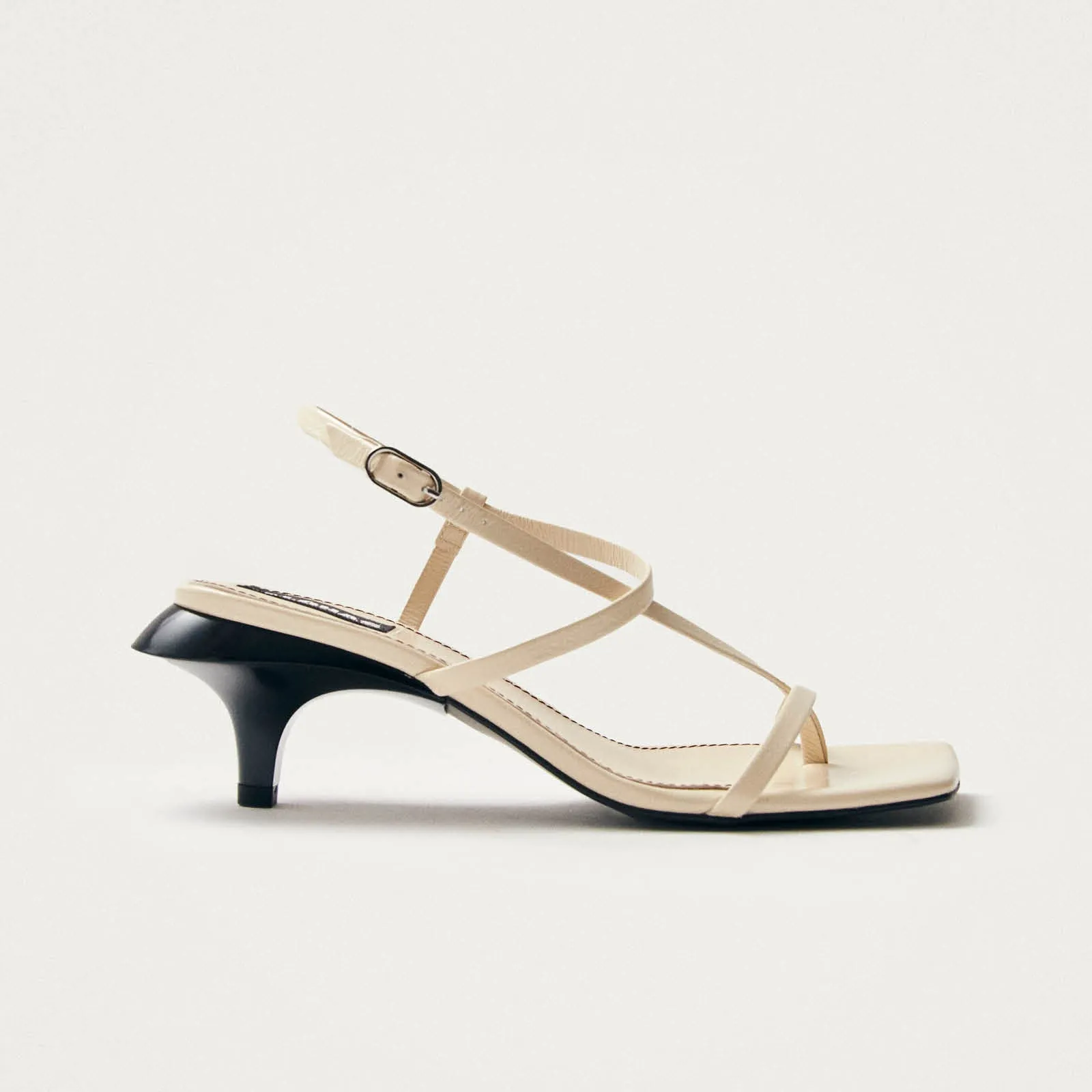 Magali Onix Cream Leather Sandals sold by Alohas product image thumbnail 3