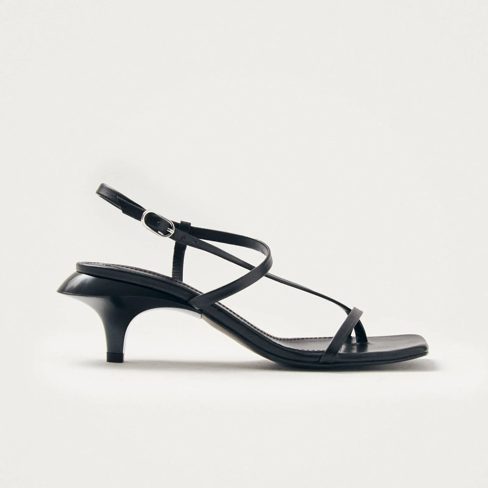 Magali Black Leather Sandals sold by Alohas product image thumbnail 3
