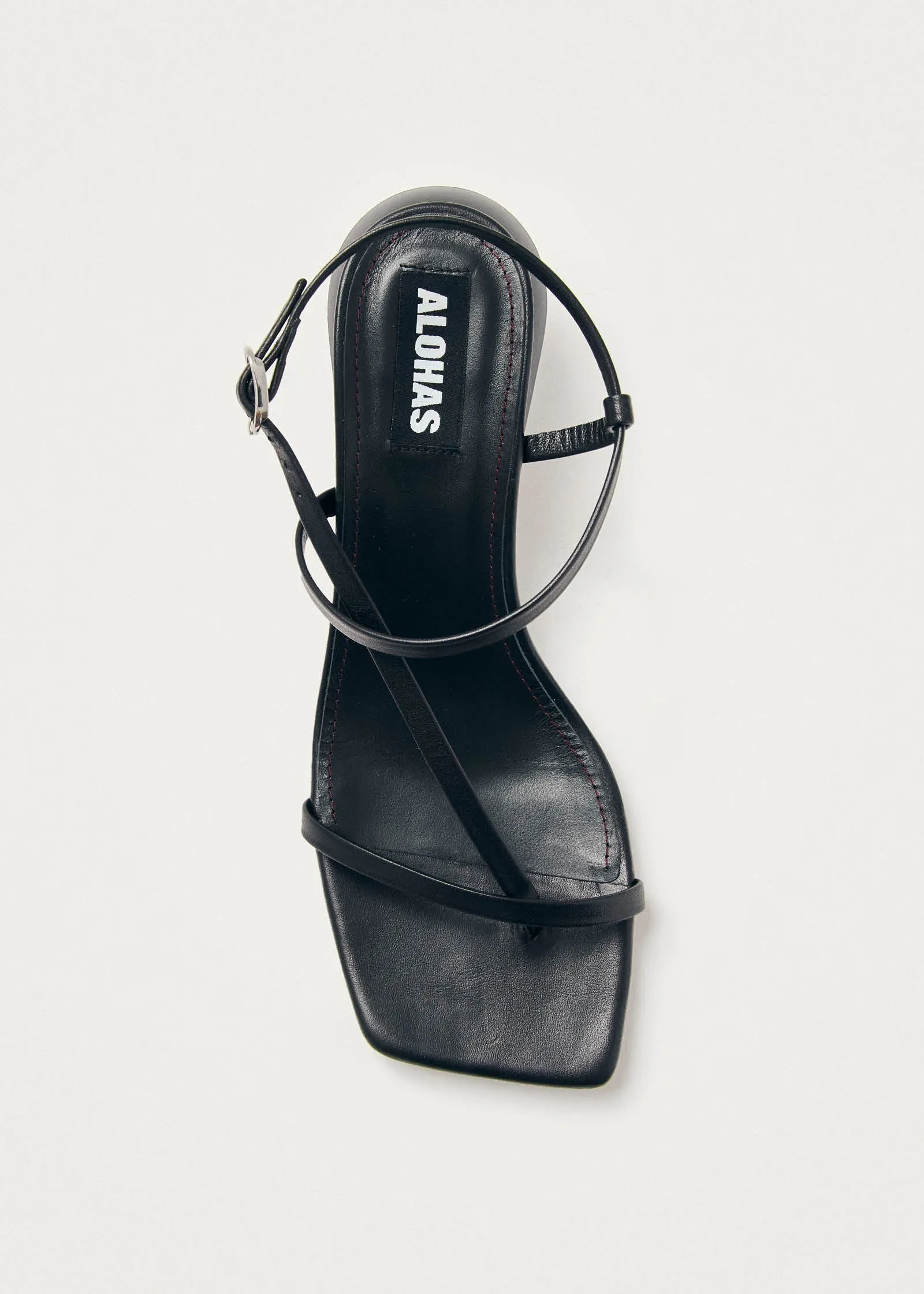 Magali Black Leather Sandals sold by Alohas product image thumbnail 5