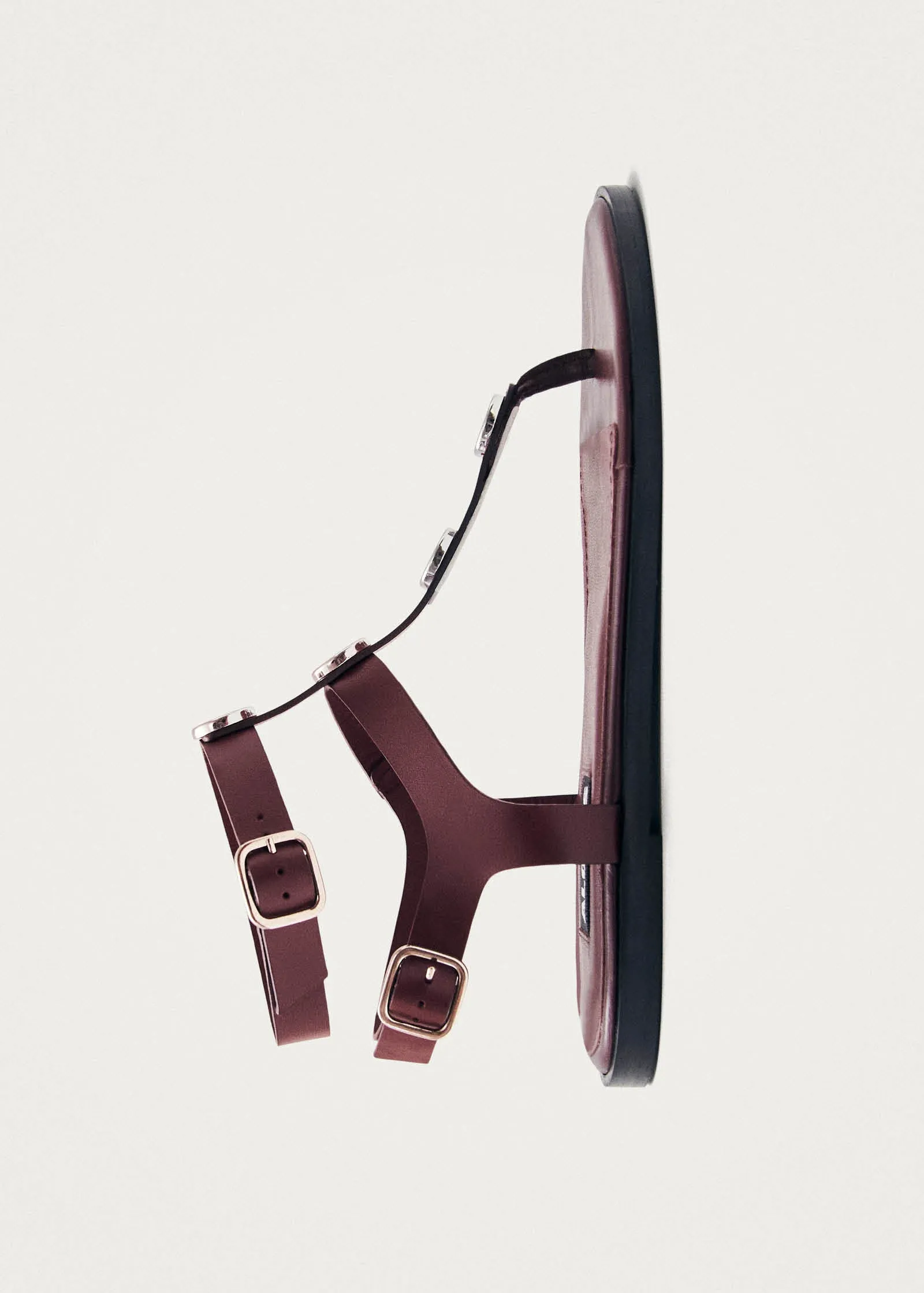 Xena Burgundy Leather Sandals sold by Alohas product image thumbnail 4