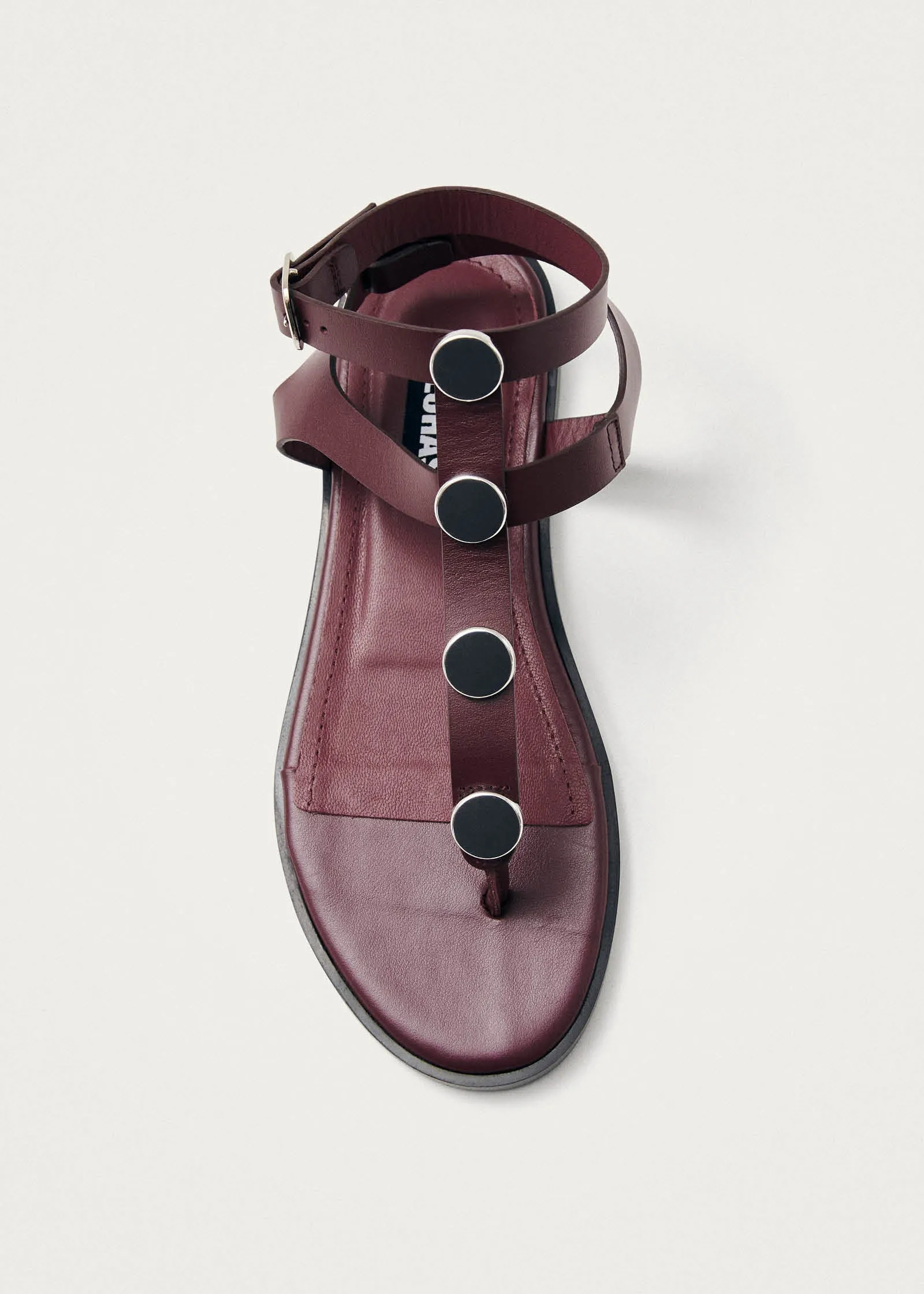 Xena Burgundy Leather Sandals sold by Alohas product image thumbnail 5