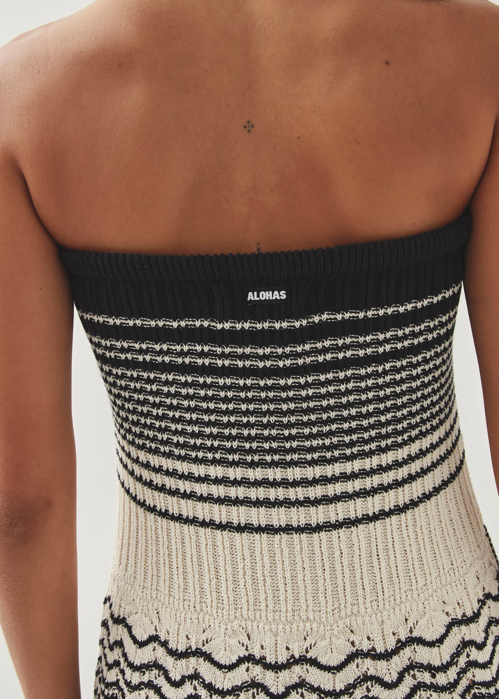 Olenka Ecru Tricot Dress sold by Alohas product image thumbnail 5